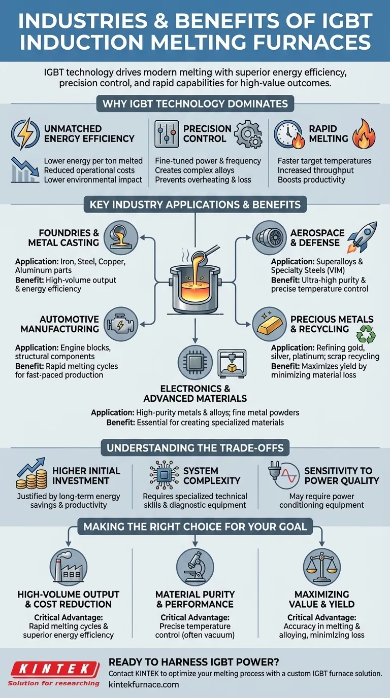 Quais indústrias comumente usam fornos de fusão por indução IGBT? Desbloqueie Precisão e Eficiência Guia Visual