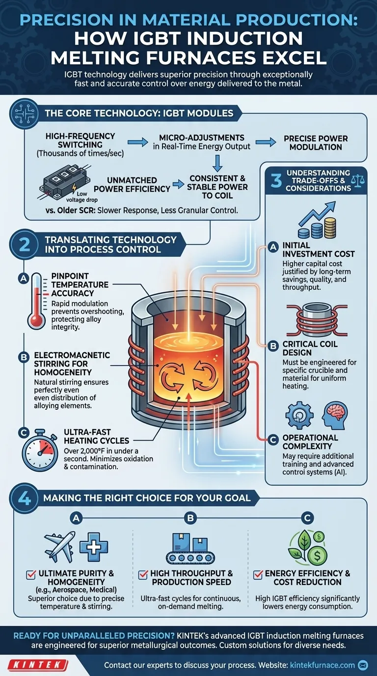 How do IGBT induction melting furnaces improve precision in material production? Achieve Superior Metallurgical Control Visual Guide