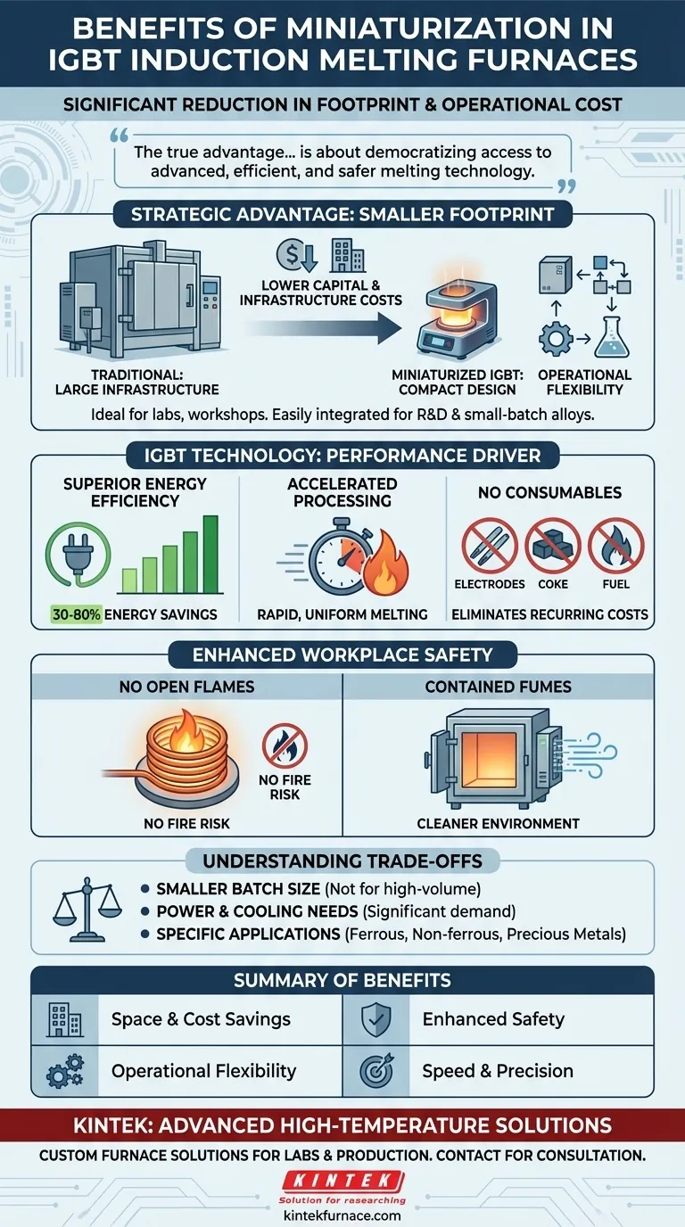 Quais são os benefícios da miniaturização em fornos de fusão por indução IGBT? Maximize a Eficiência e Economize Espaço Guia Visual