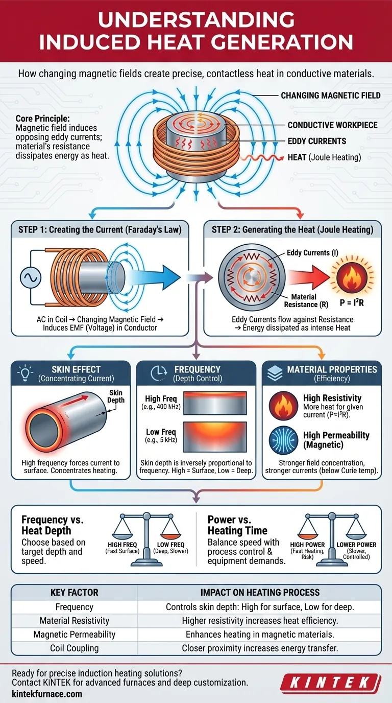 Como o calor induzido é gerado em um material condutor exposto a um campo magnético? Domine o Aquecimento Rápido e Sem Contato Guia Visual