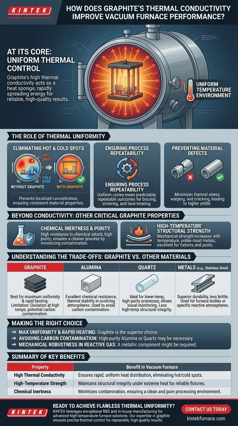 石墨的导热性如何提高真空炉的性能？实现卓越的热均匀性 图解指南