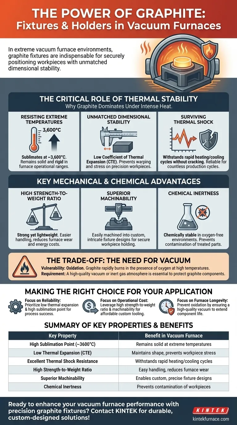 Why are graphite fixtures and holders important in vacuum furnaces? Unlock Precision & Durability Visual Guide