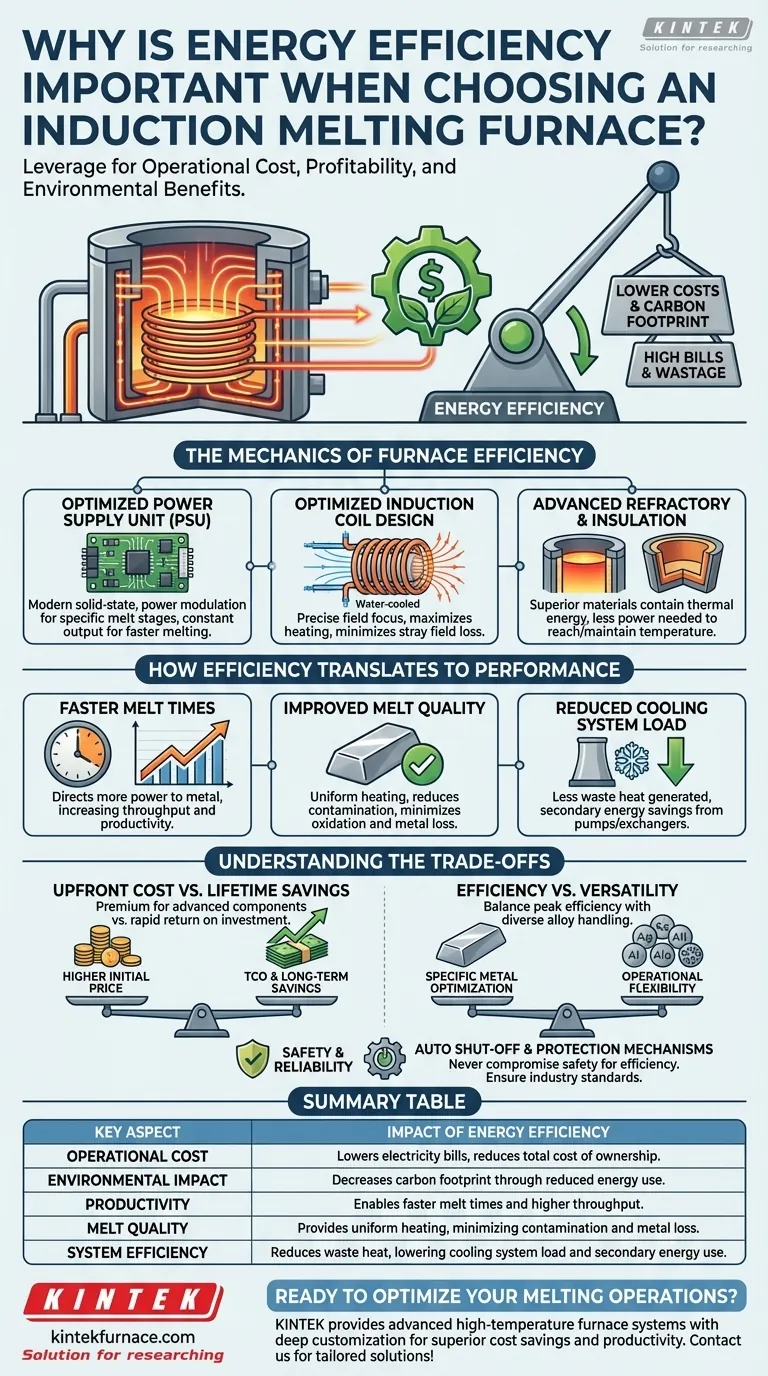 Por que a eficiência energética é importante ao escolher um forno de fusão por indução? Corte custos e aumente a produtividade Guia Visual