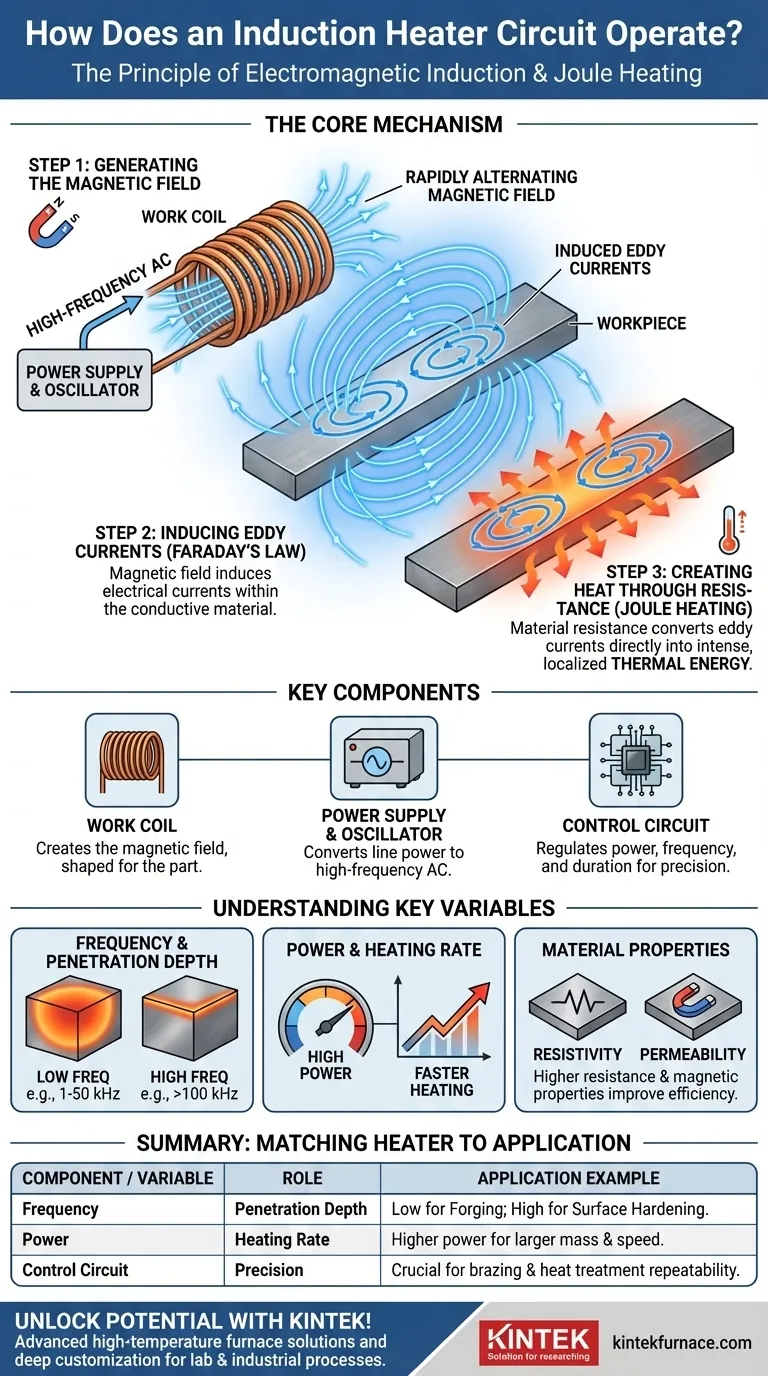 What principle does an induction heater circuit operate on? Discover Efficient, Contactless Heating Visual Guide