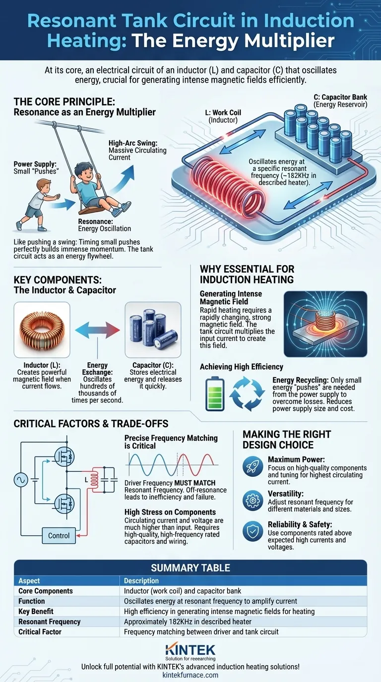 ¿Qué es un circuito resonante tanque y cómo se utiliza en el calentador de inducción descrito? Aumente la eficiencia con la oscilación de energía Guía Visual