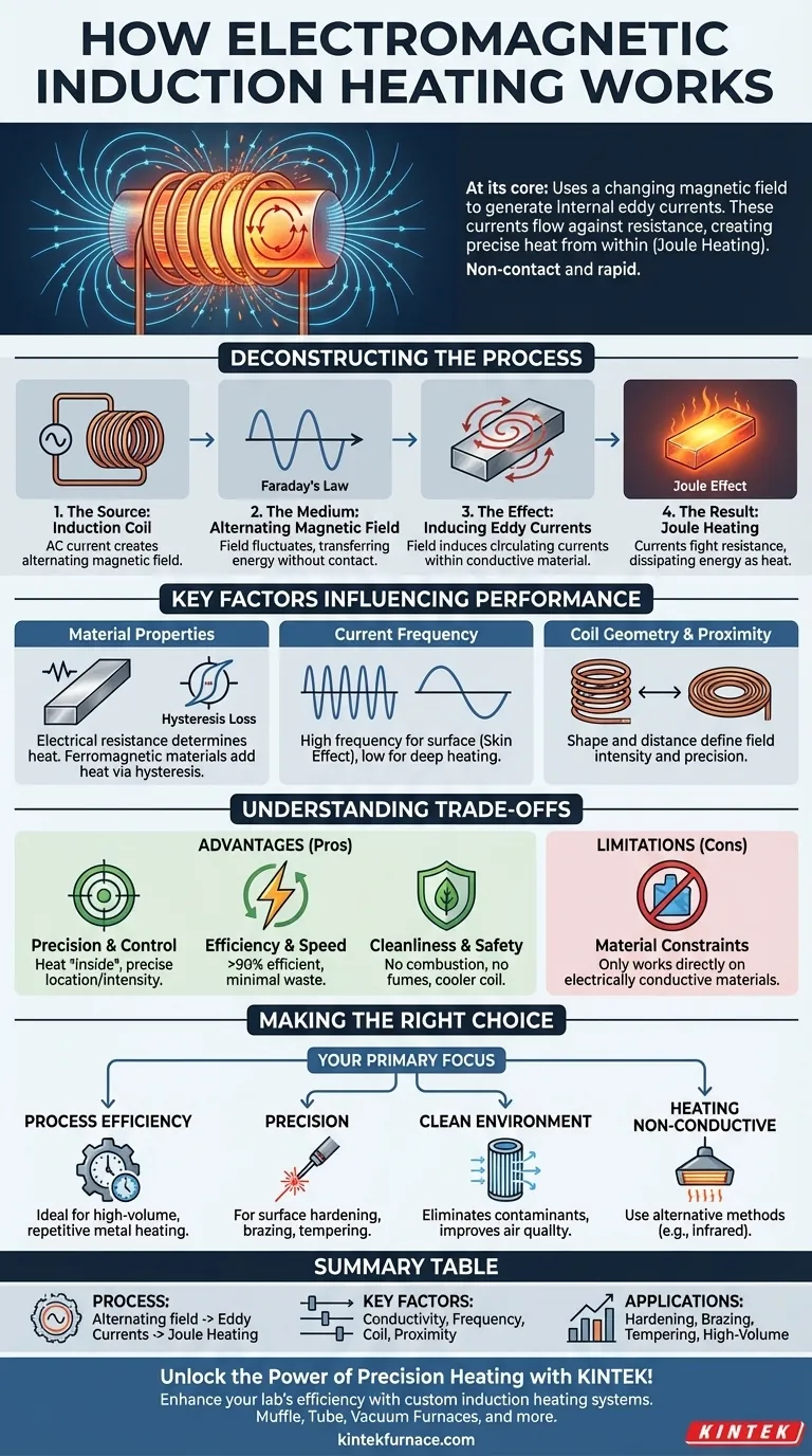 Como funciona a indução eletromagnética no aquecimento? Domine o Processamento Térmico Eficiente e Sem Contato Guia Visual
