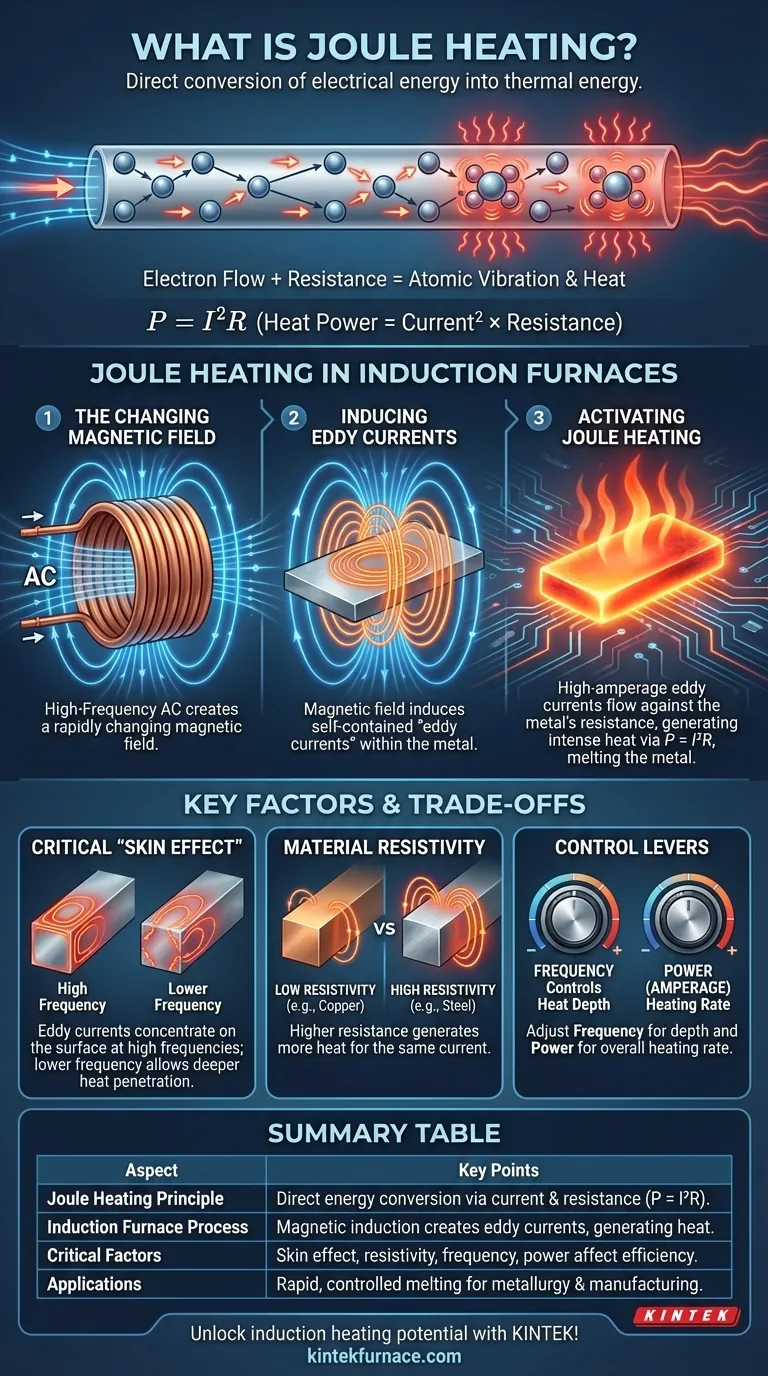 What is Joule heating and how does it relate to induction furnaces? Master Efficient Metal Melting Visual Guide