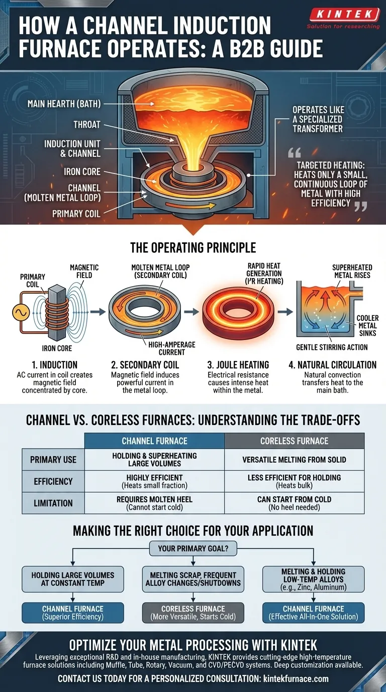 How does a channel induction furnace operate? Efficiently Heat and Hold Molten Metal Visual Guide