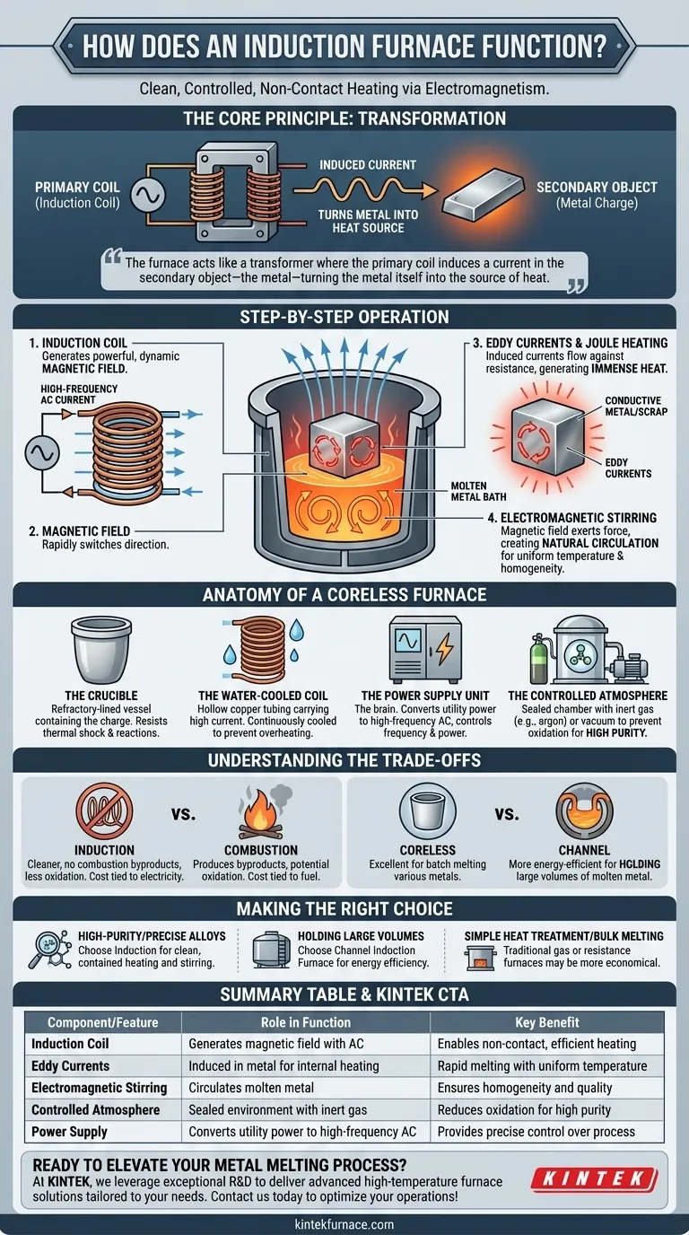 Como funciona um forno de indução? Descubra soluções eficientes e limpas para fusão de metais Guia Visual