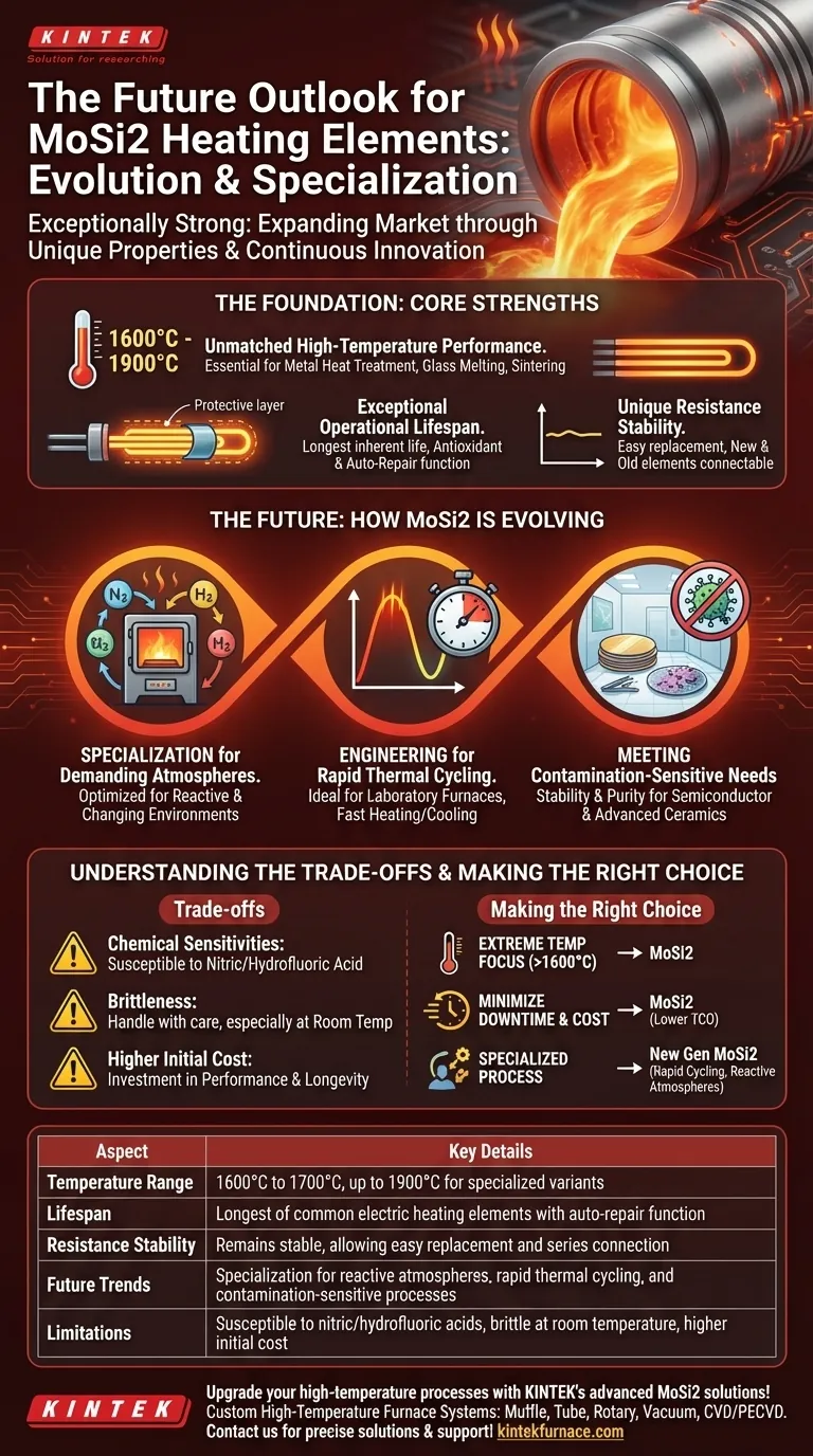 Qual é a perspectiva futura para os elementos de aquecimento de MoSi2? Forte crescimento impulsionado pela inovação de alta temperatura. Guia Visual