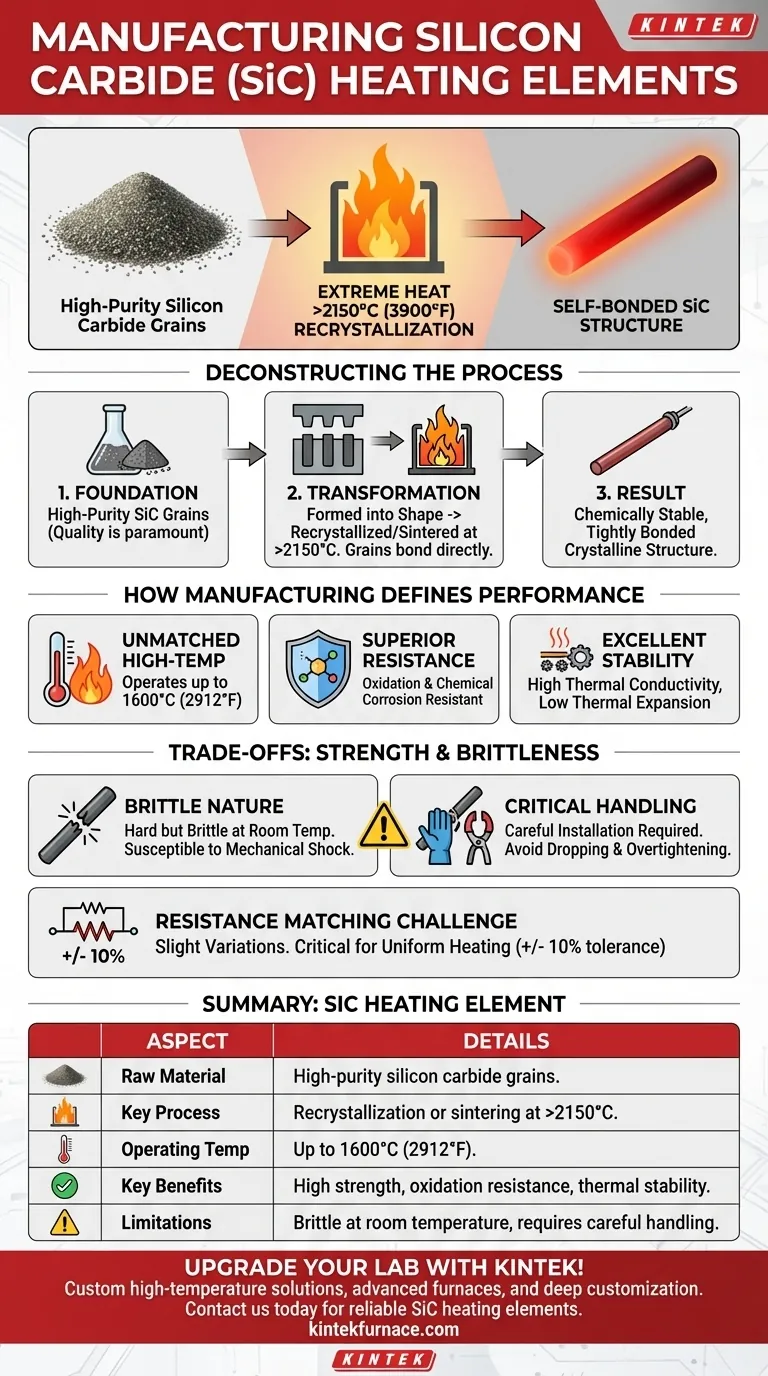 كيف يتم تصنيع عناصر التسخين من كربيد السيليكون؟ أطلق العنان للأداء عالي الحرارة دليل مرئي