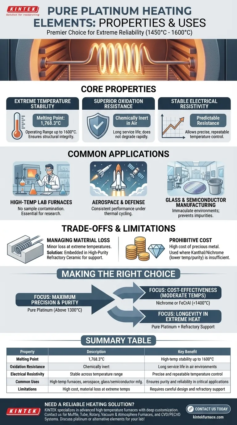 ¿Cuáles son las propiedades y usos del platino puro como elemento calefactor? Ideal para precisión y pureza a altas temperaturas Guía Visual