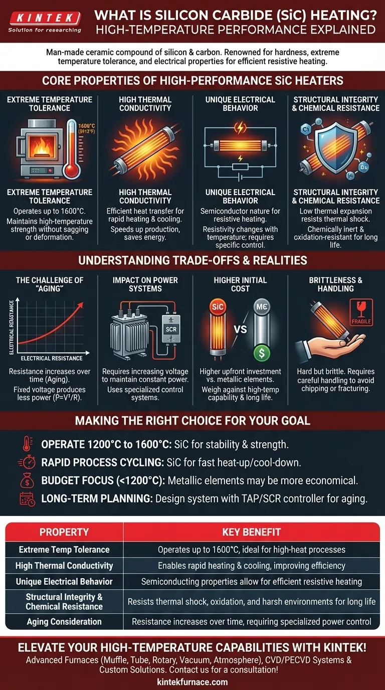ما هو كربيد السيليكون (SiC) ولماذا يستخدم لعناصر التسخين؟ أطلق العنان للكفاءة العالية في درجات الحرارة دليل مرئي