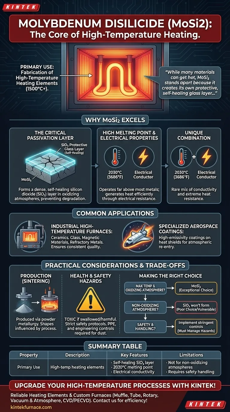 Qual é o uso principal do dissiliceto de molibdênio? Ideal para Elementos de Aquecimento de Alta Temperatura Guia Visual