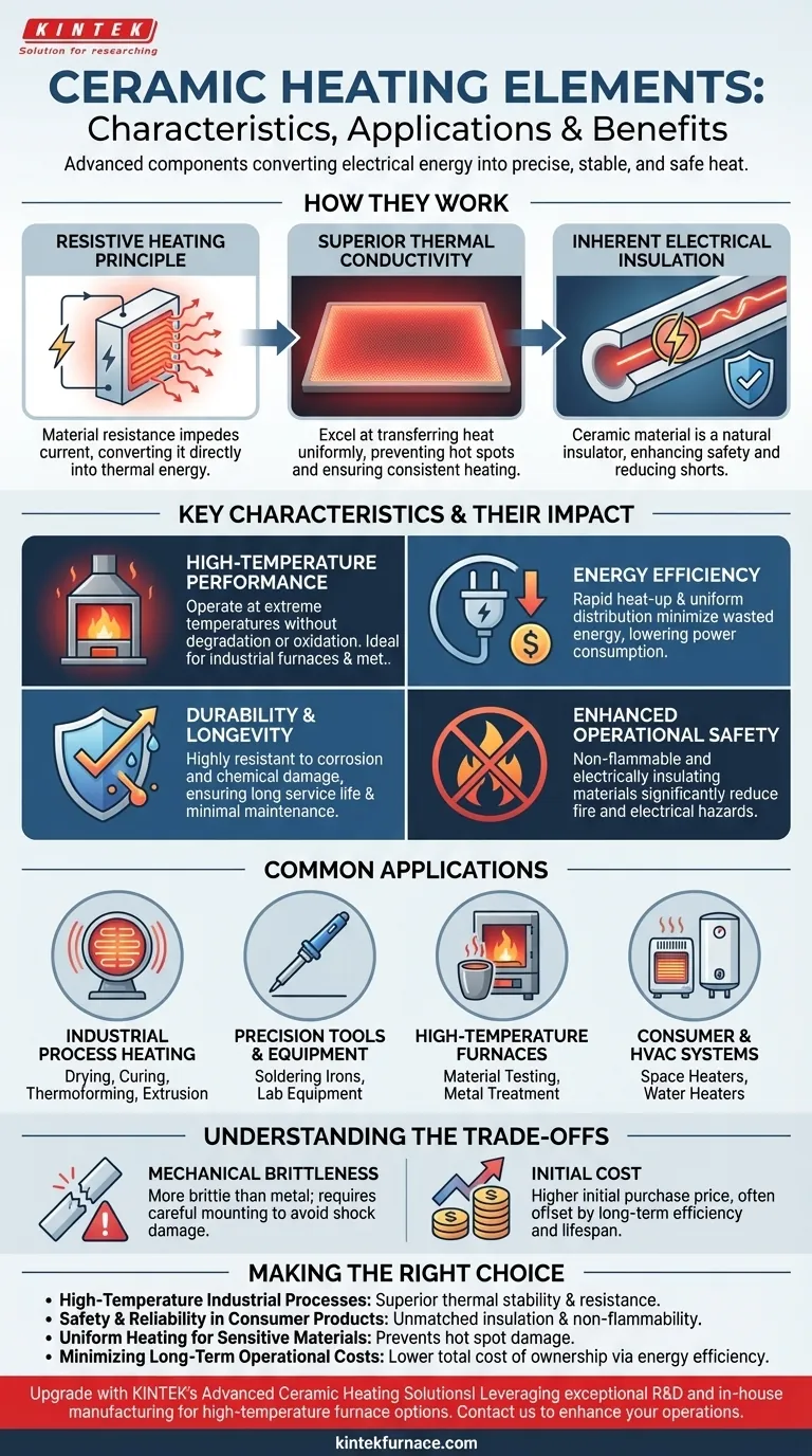 What are ceramic heating elements and what are their key characteristics? Discover High-Performance Heating Solutions Visual Guide