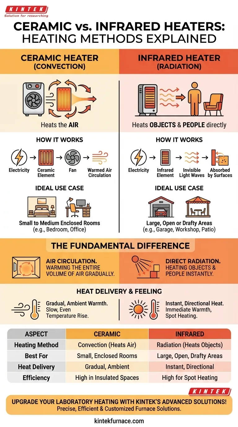En quoi les chauffages céramiques diffèrent-ils des chauffages infrarouges en termes de méthode de chauffage ? Choisissez le bon chauffage pour votre espace Guide Visuel