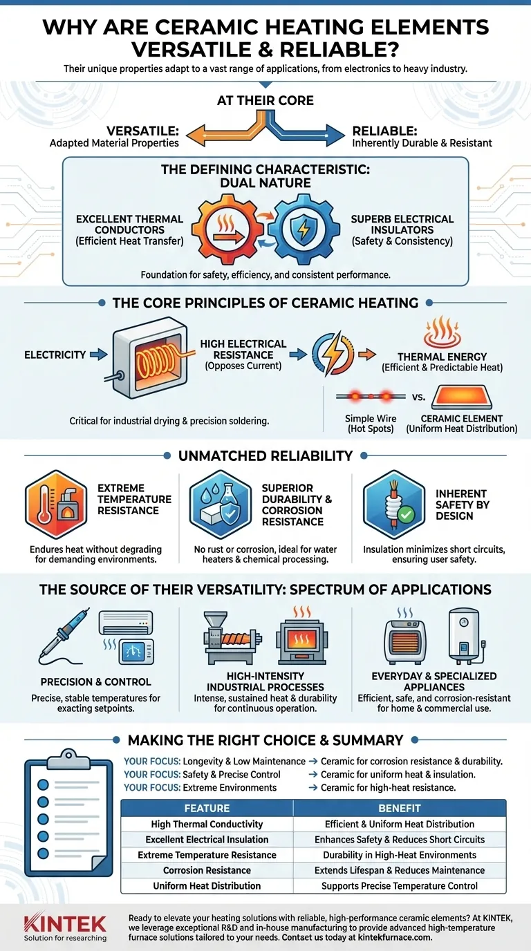 세라믹 발열체가 다재다능하고 신뢰할 수 있는 것으로 간주되는 이유는 무엇입니까? 귀하의 응용 분야를 위한 주요 이점을 알아보십시오 시각적 가이드