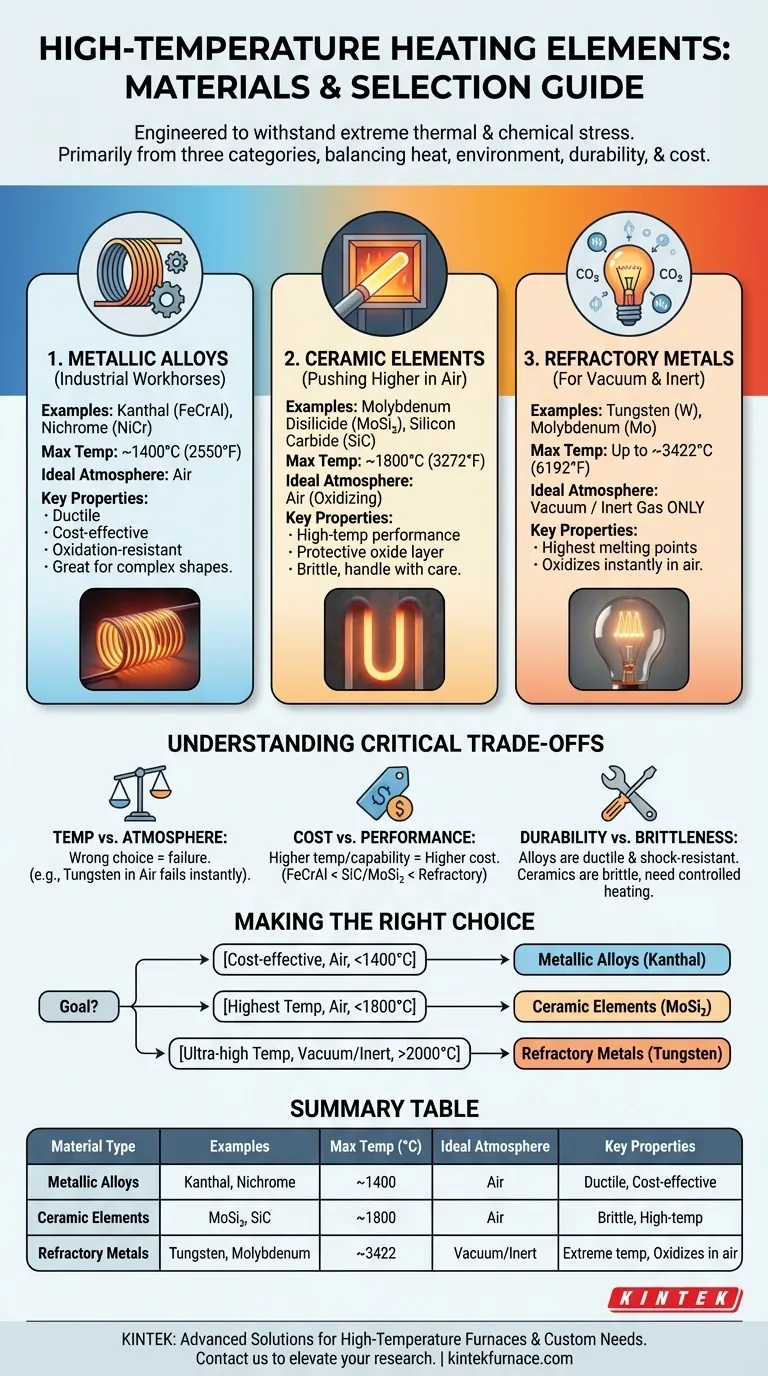What are high-temperature heating elements made of? Choose the Right Material for Your Furnace Visual Guide