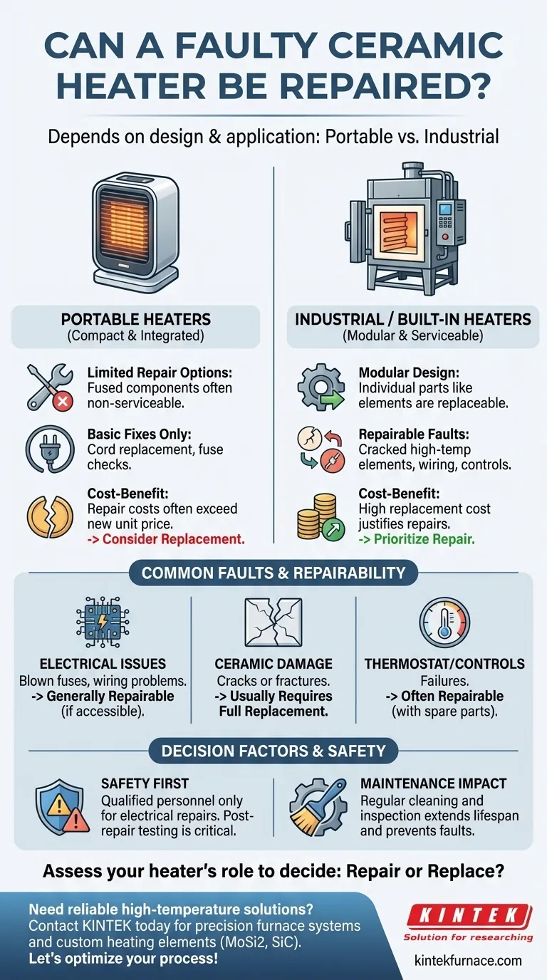 Um aquecedor cerâmico com defeito pode ser reparado? Fatores Chave e Soluções Guia Visual