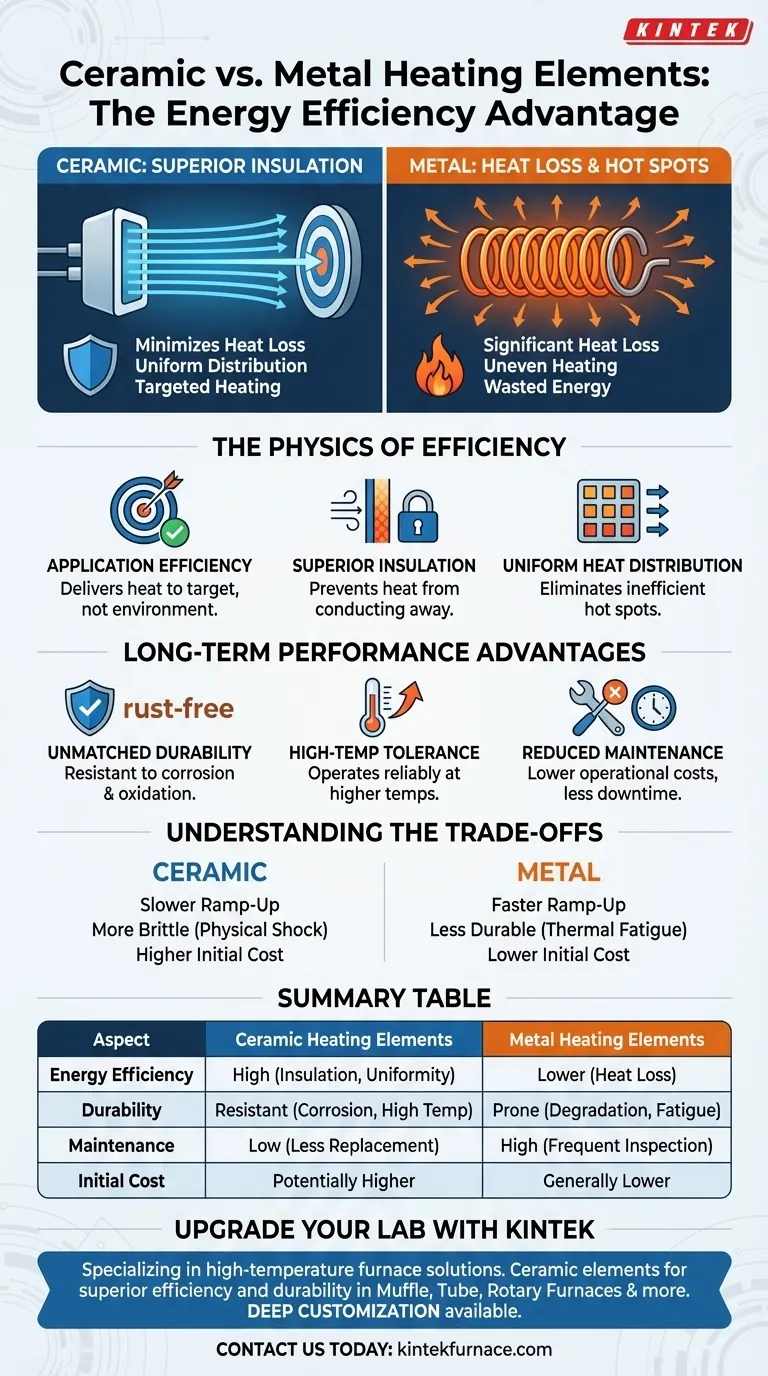 Was macht keramische Heizelemente energieeffizienter als metallische Alternativen? Überlegene Isolierung & gleichmäßige Wärmeverteilung Visuelle Anleitung