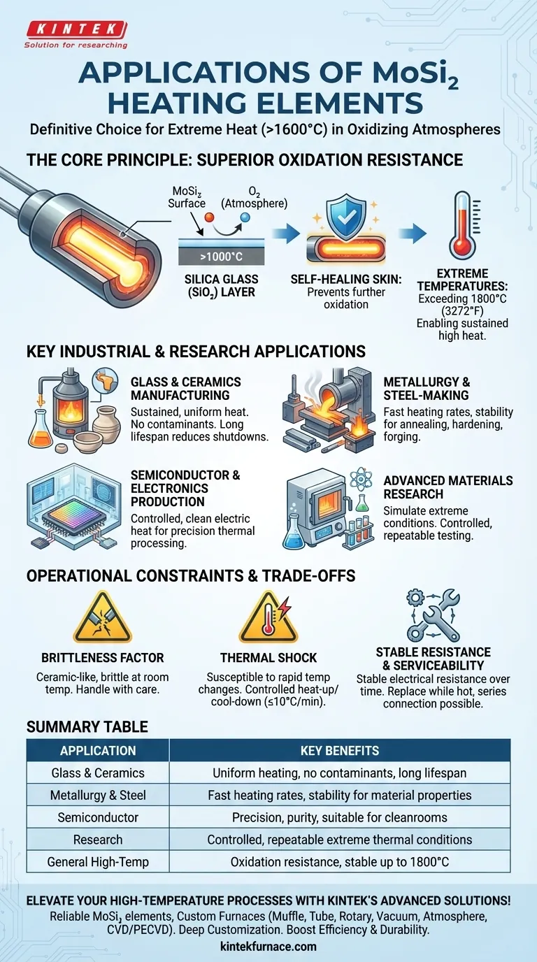 What are the applications of MoSi2 heating elements? Unlock High-Temp Solutions for Your Industry Visual Guide