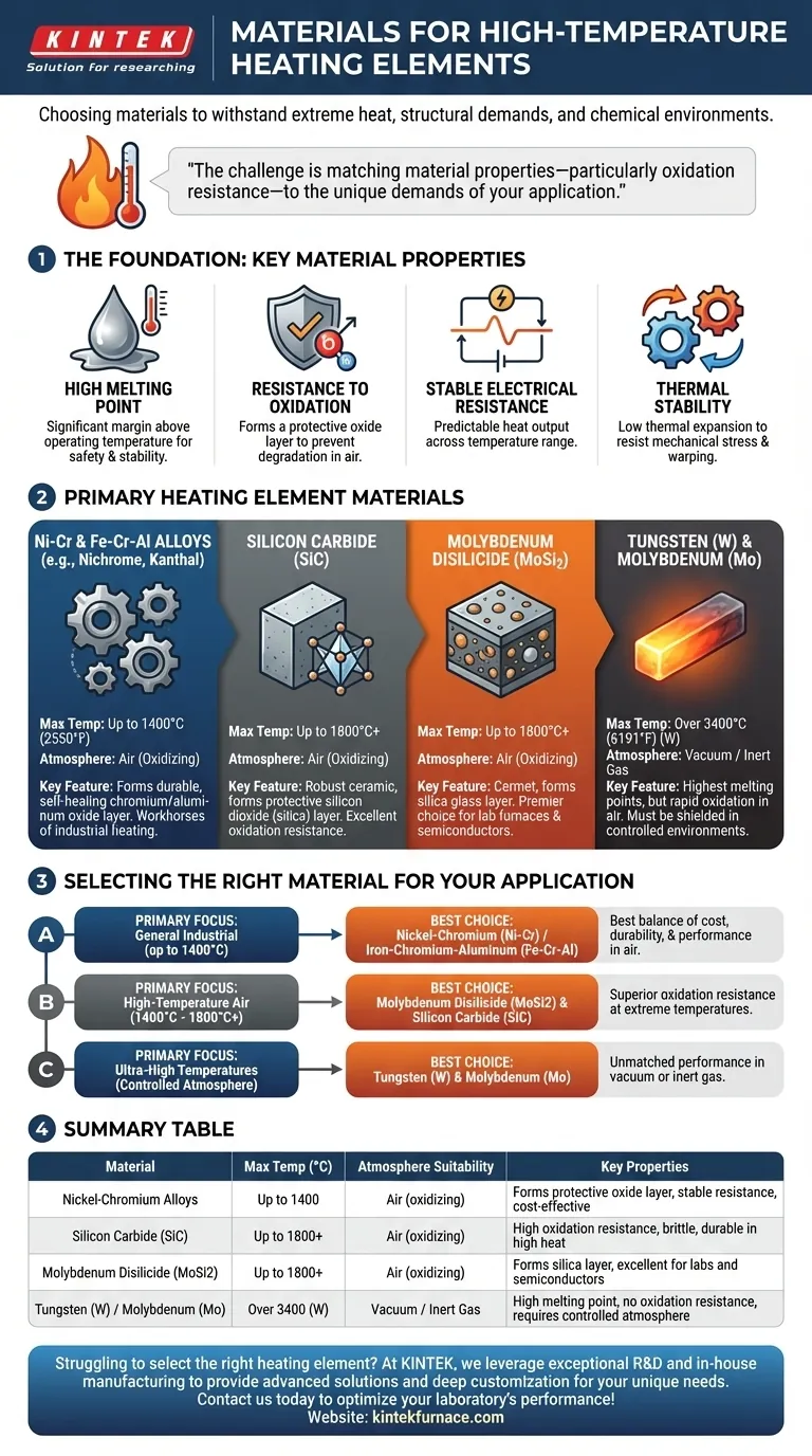 What materials are commonly used in high-temperature heating elements? Explore Top Choices for Durability and Efficiency Visual Guide