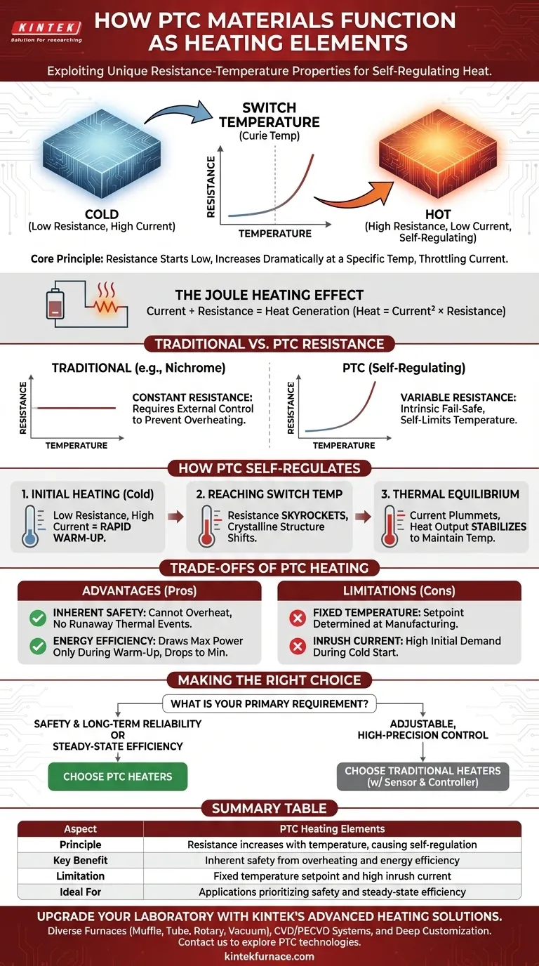 Wie funktionieren Materialien mit positivem Temperaturkoeffizienten (PTC) als Heizelemente? Entdecken Sie selbsterhitzende Wärme für Sicherheit & Effizienz Visuelle Anleitung