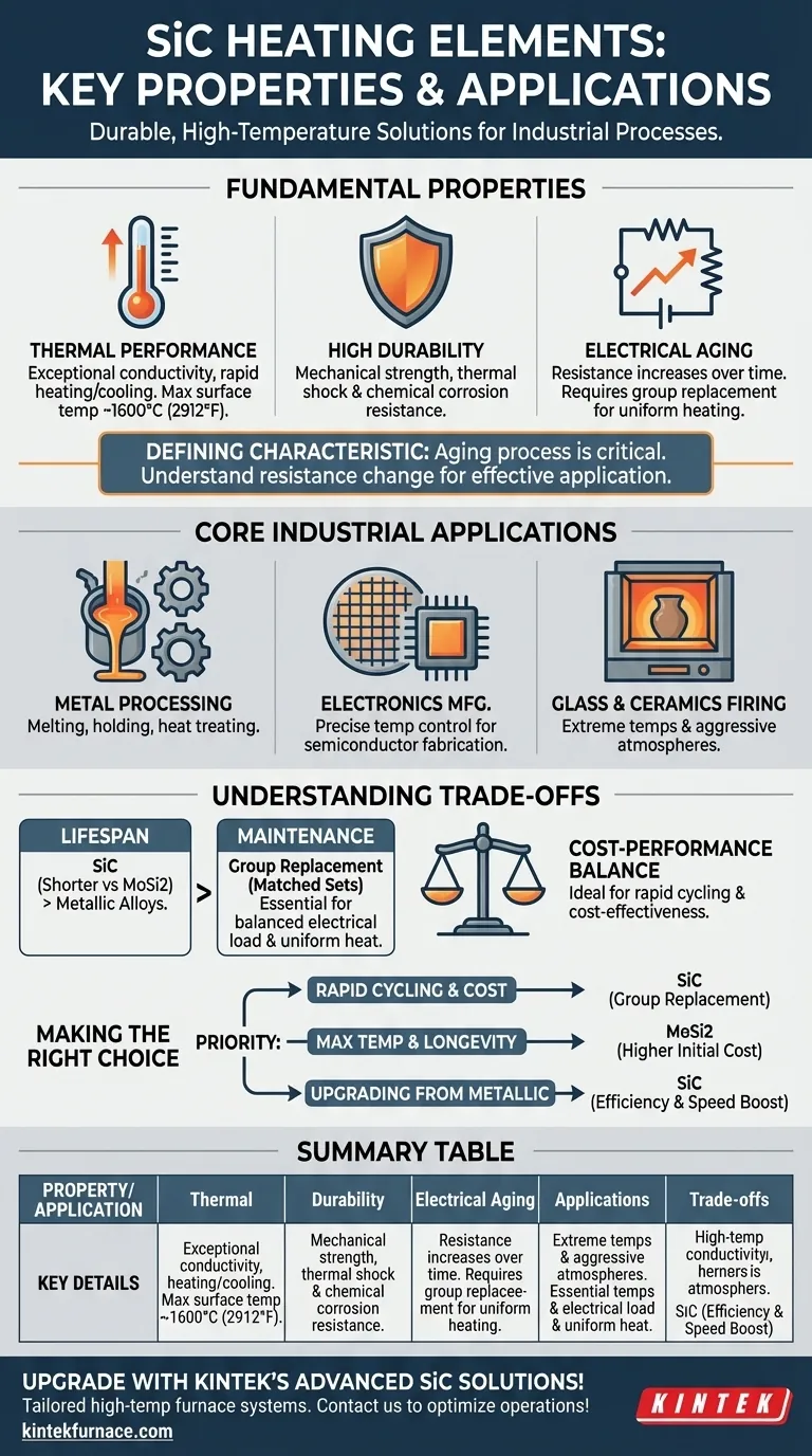 Was sind die Schlüsseleigenschaften und Anwendungen von SiC-Heizelementen? Optimieren Sie Hochtemperaturprozesse mit langlebigen SiC-Elementen Visuelle Anleitung