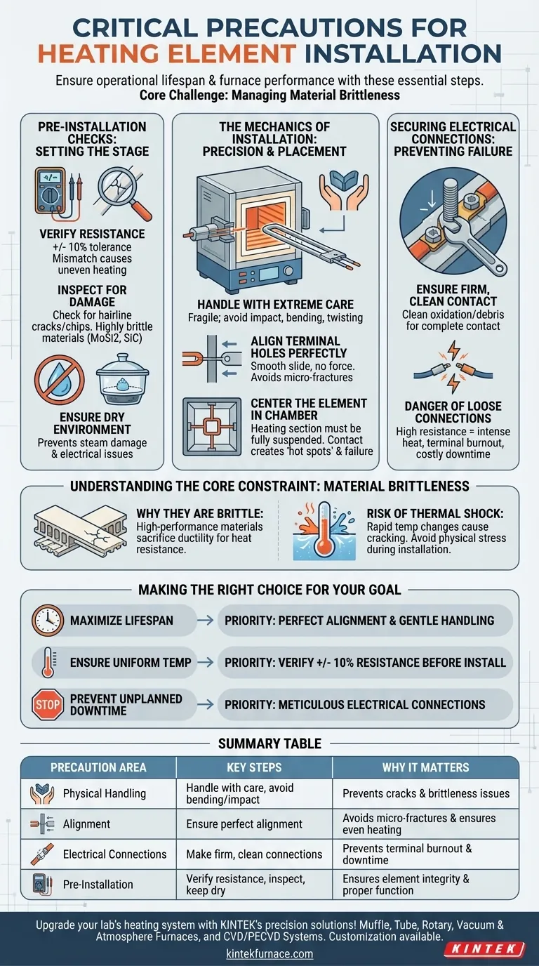 Quali precauzioni devono essere adottate durante l'installazione degli elementi riscaldanti? Garantire longevità e prestazioni Guida Visiva