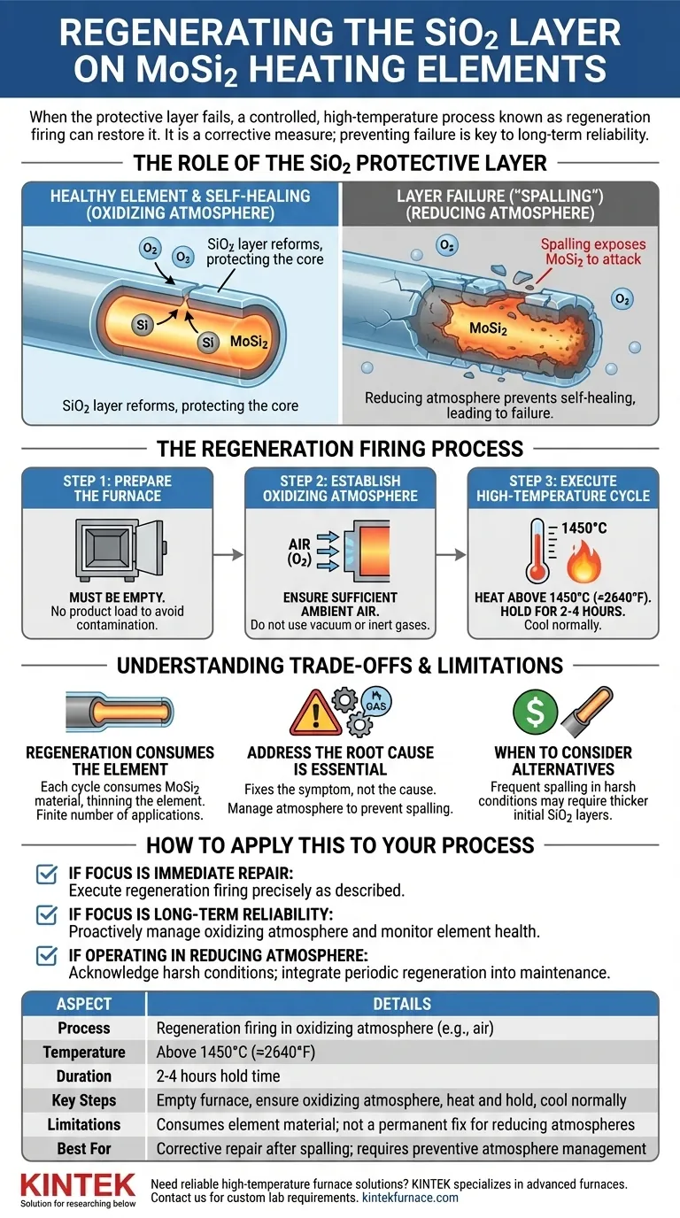 Wie kann die SiO2-Schutzschicht auf MoSi2-Heizelementen regeneriert werden, wenn sie abplatzt? Stellen Sie die Leistung des Elements mit Expertentipps wieder her Visuelle Anleitung