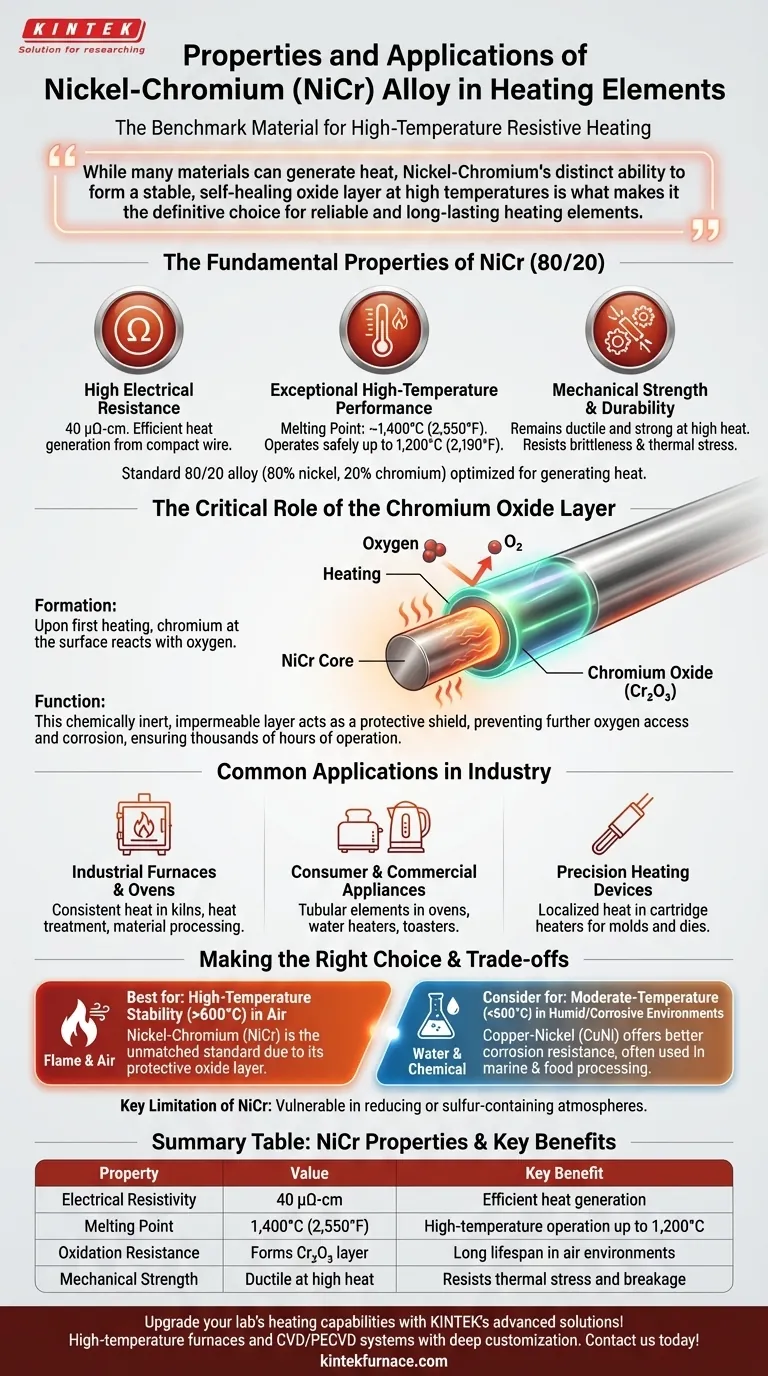 What are the properties and applications of Nickel-Chromium (NiCr) alloy in heating elements? Discover High-Temp Reliability Visual Guide