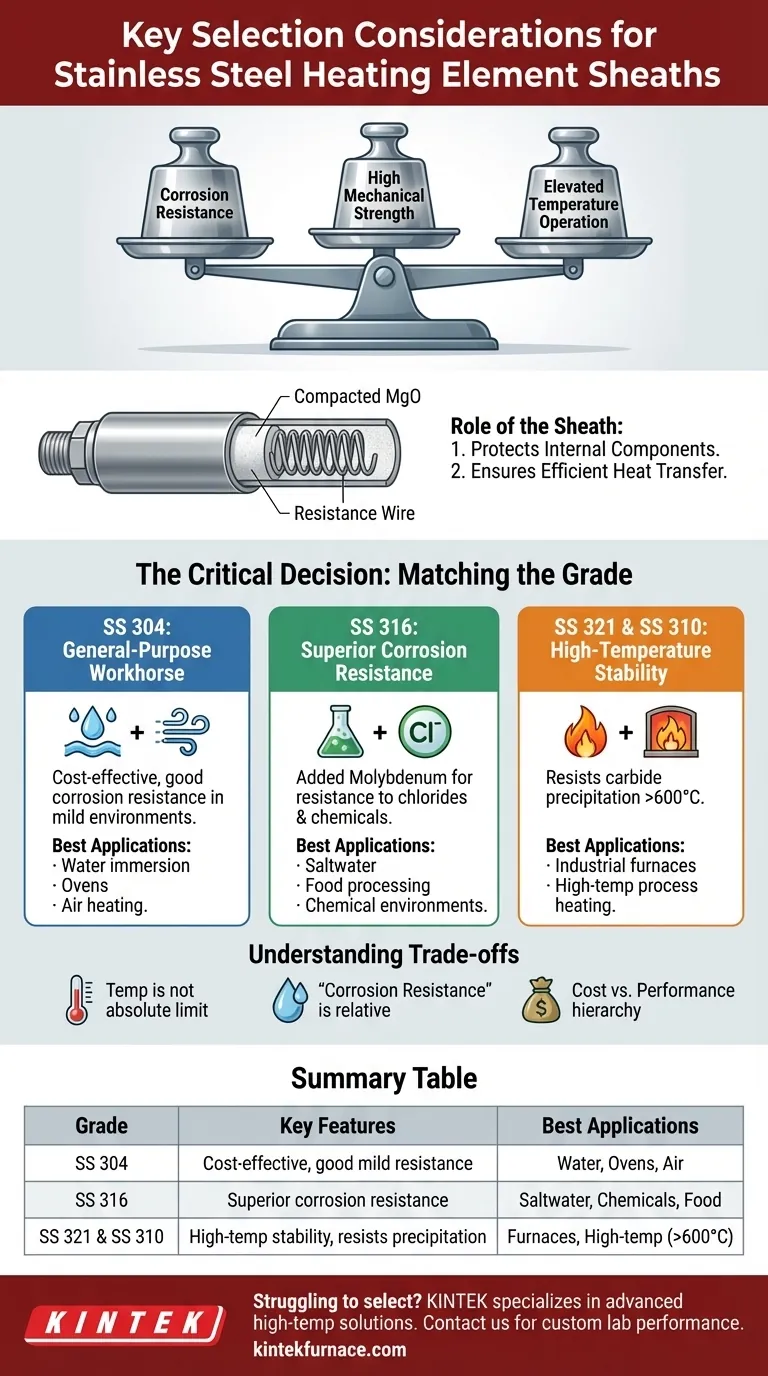 ¿Cuáles son las consideraciones clave de selección para el acero inoxidable como material de revestimiento de elementos calefactores? Garantice la longevidad y la eficiencia en sus sistemas de calefacción Guía Visual
