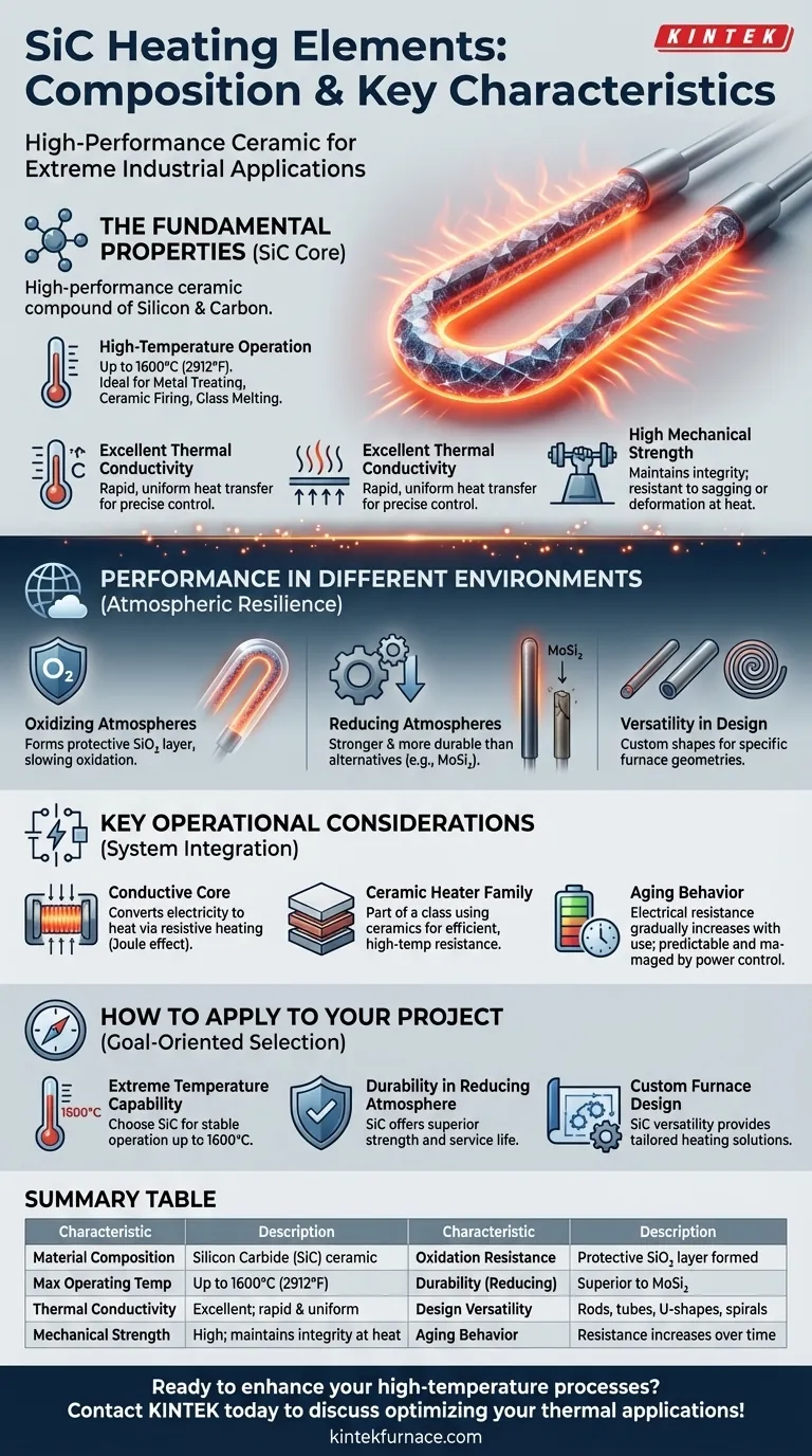 SIC加热元件由什么制成，它们的主要特点是什么？探索高温耐久性与效率 图解指南
