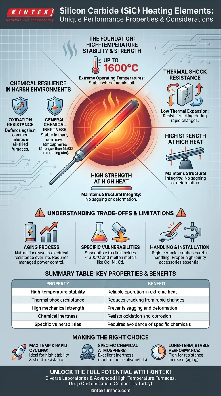 Was sind die einzigartigen Eigenschaften von Siliziumkarbid-Heizelementen? Hauptvorteile für Hochtemperaturanwendungen Visuelle Anleitung