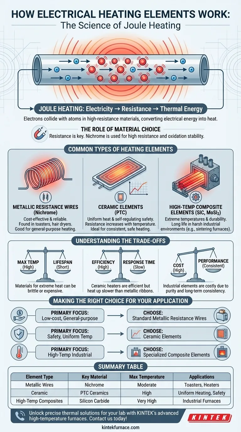Wie funktionieren elektrische Heizelemente? Beherrschen Sie die Wärmeerzeugung für Ihr Labor Visuelle Anleitung