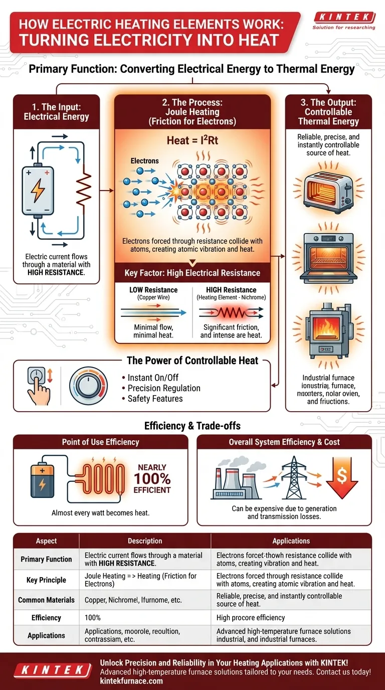 What is the primary function of electric heating elements? Convert Electricity to Reliable Heat Efficiently Visual Guide