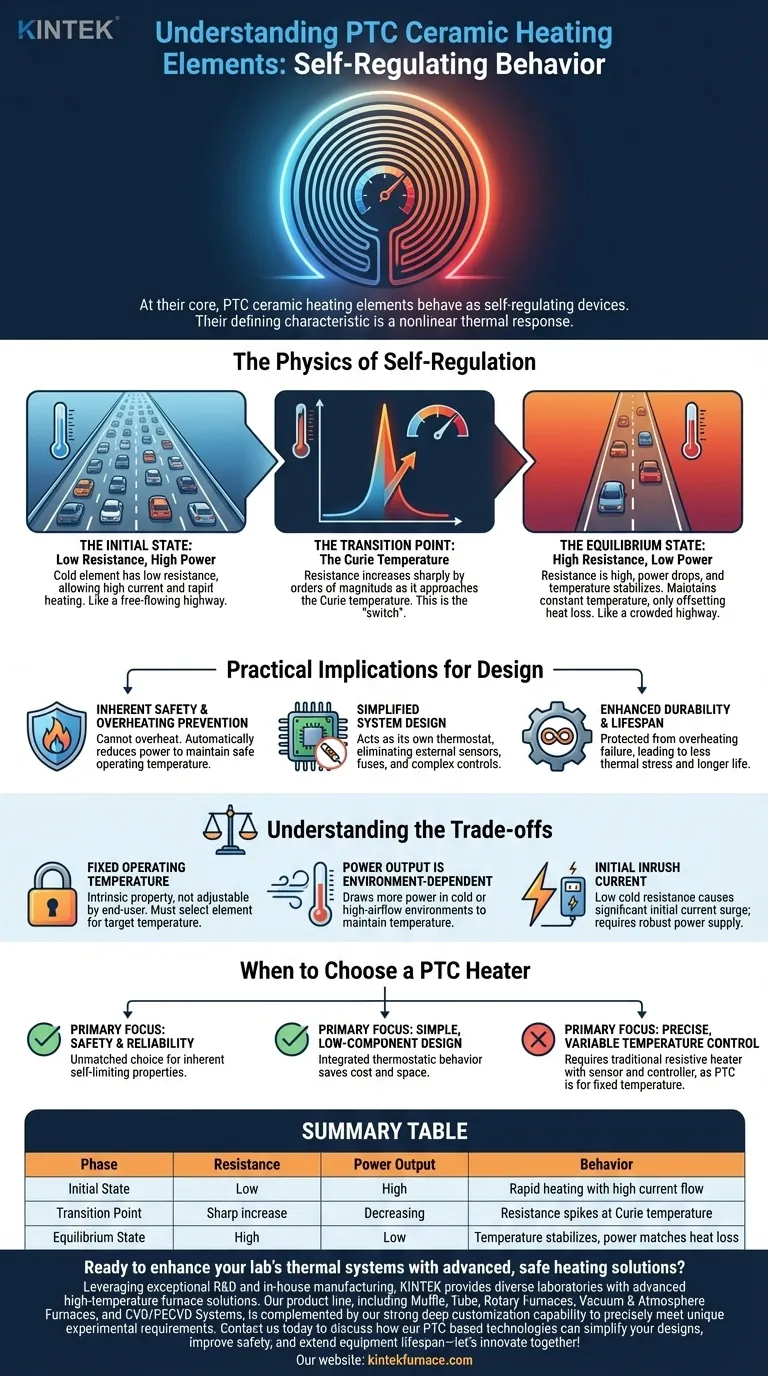 Wie verhalten sich keramische Heizelemente mit positivem Temperaturkoeffizienten? Entdecken Sie selbstregulierende Sicherheit & Effizienz Visuelle Anleitung
