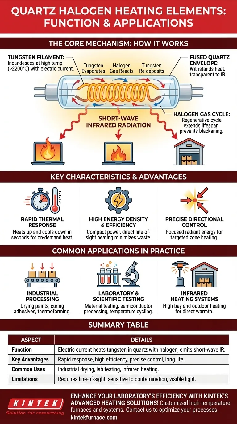 Como funcionam os elementos de aquecimento de halogéneo de quartzo e onde são utilizados? Descubra Soluções de Calor Radiante Rápidas e Eficientes Guia Visual