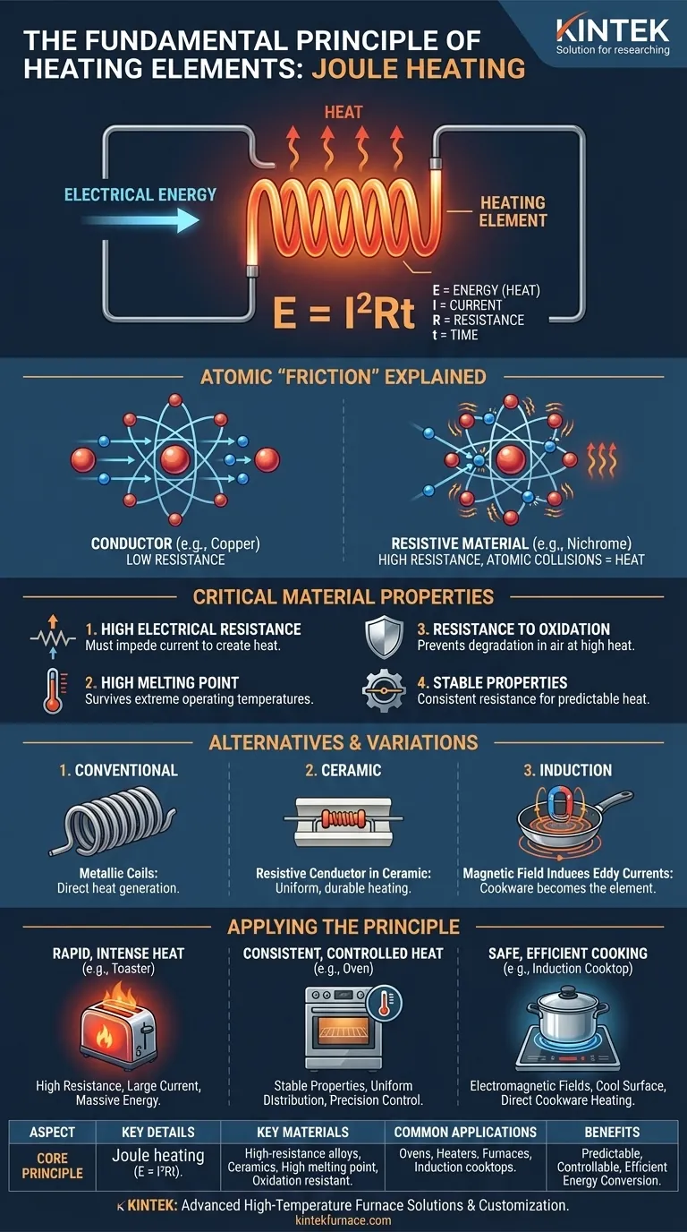 Qual é o princípio básico por trás do funcionamento dos elementos de aquecimento? Descubra o Aquecimento de Joule para Controle Térmico Preciso Guia Visual