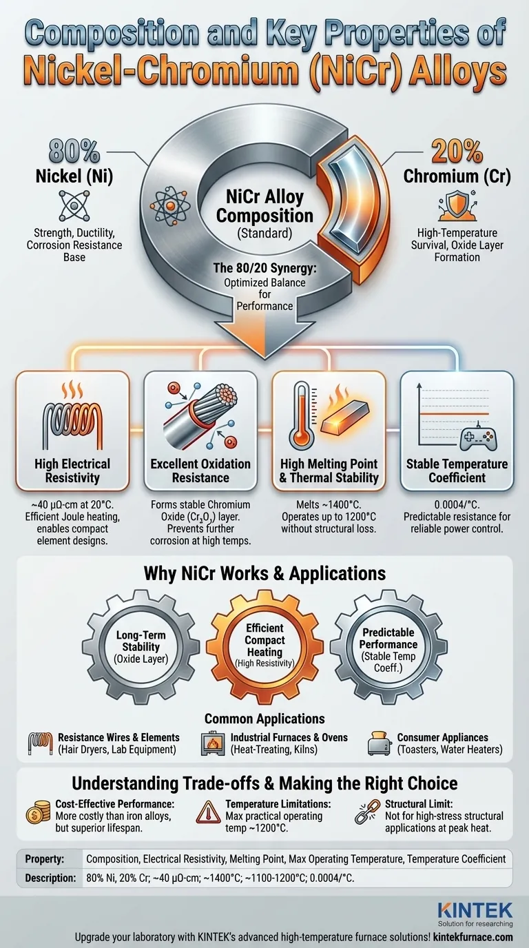Qual è la composizione e le proprietà chiave delle leghe Nichel-Cromo (NiCr)? Scopri le Soluzioni di Riscaldamento ad Alte Prestazioni Guida Visiva