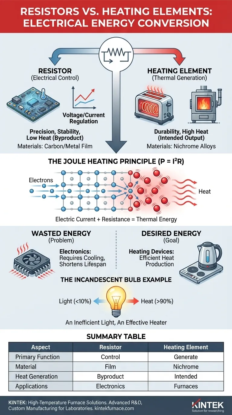 Come si relazionano resistori ed elementi riscaldanti alla conversione di energia elettrica? Scopri i segreti della generazione efficiente di calore Guida Visiva