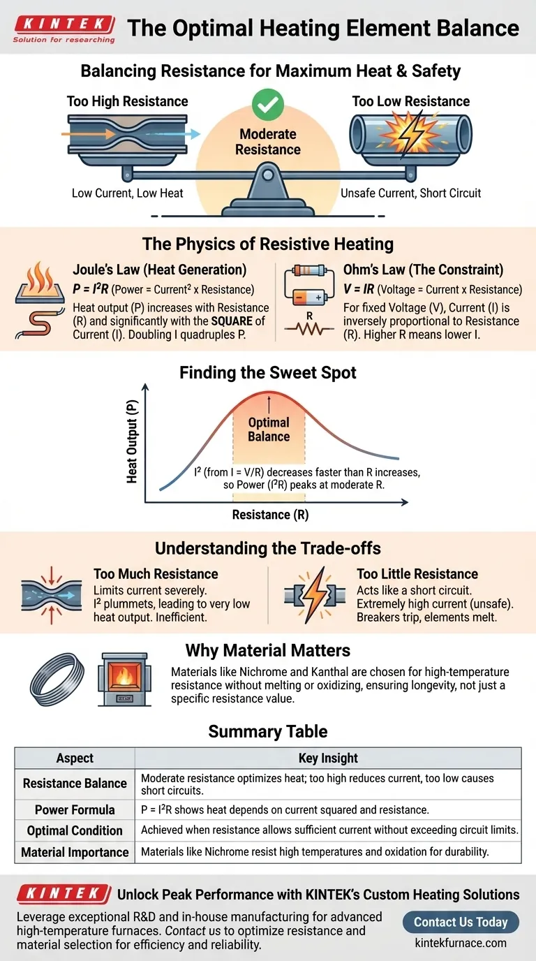 가열 요소의 저항에서 원하는 균형은 무엇입니까? 열과 안전 최적화 시각적 가이드