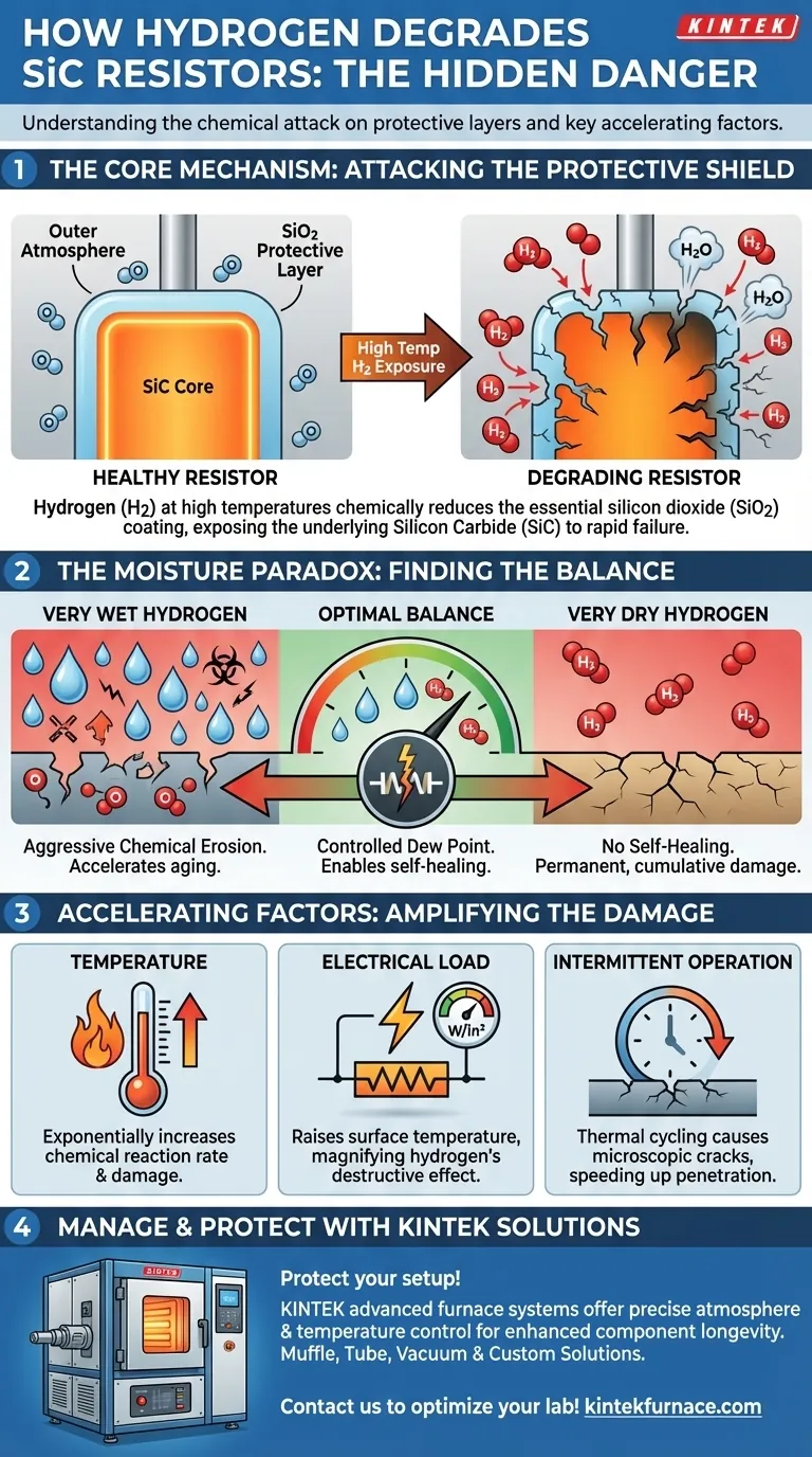 In che modo l'idrogeno influisce sui resistori al SiC? Comprendere i rischi di degrado e le soluzioni Guida Visiva