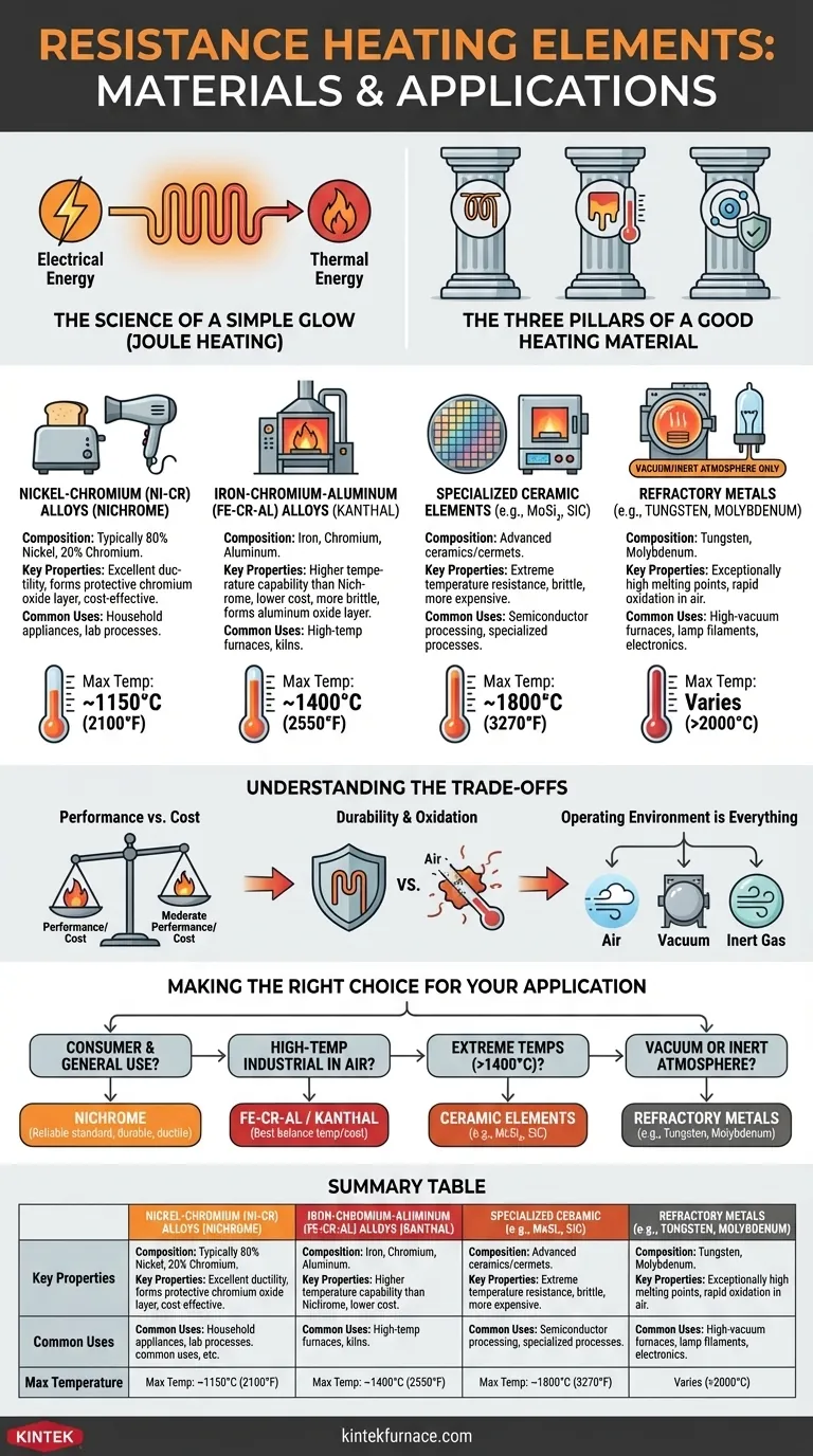 What are resistance heating elements made of and where are they used? Discover Materials for Efficient Heat Generation Visual Guide
