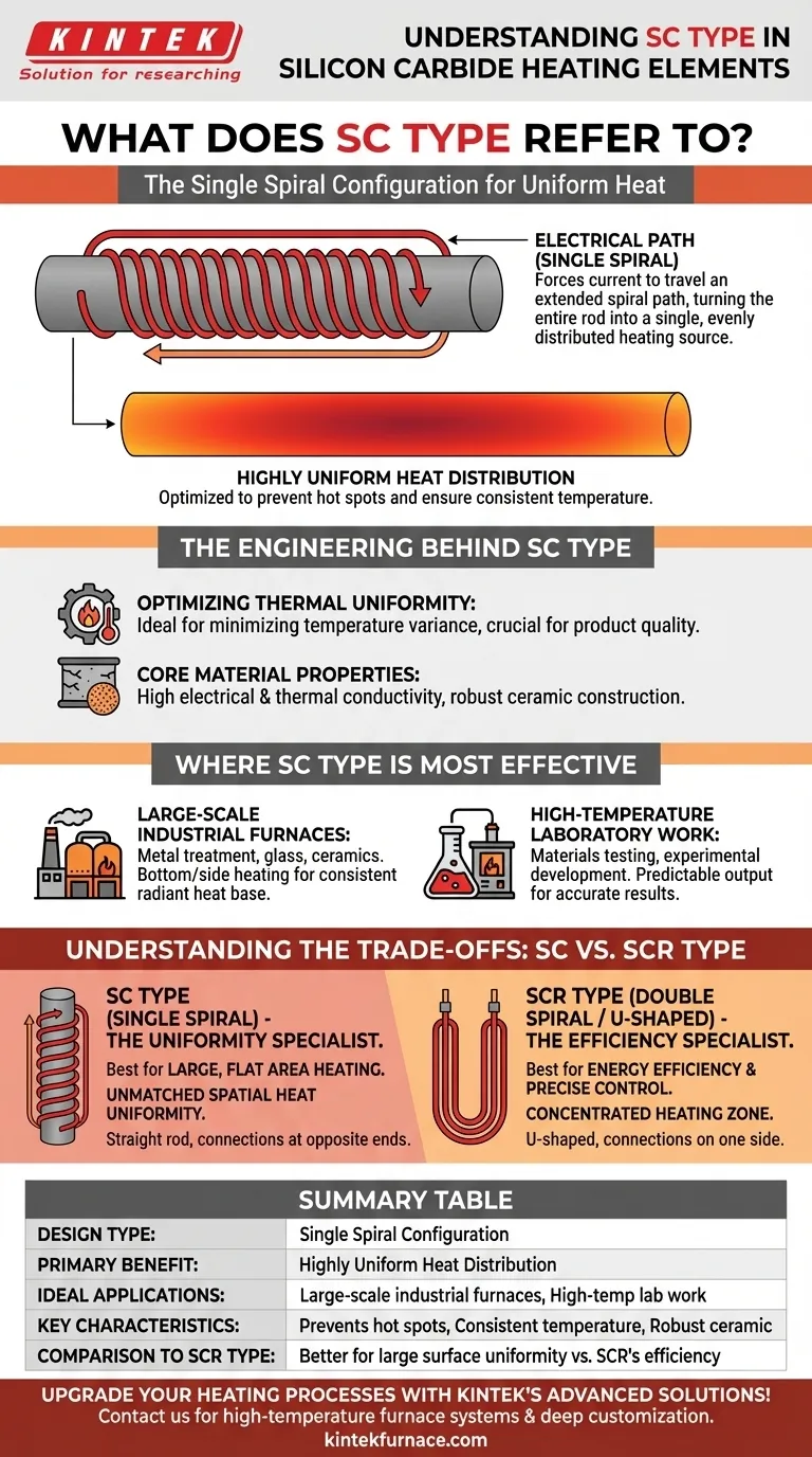 Wofür steht der SC-Typ bei Siliziumkarbid-Heizelementen? Entdecken Sie seine Vorteile bei gleichmäßiger Erwärmung Visuelle Anleitung
