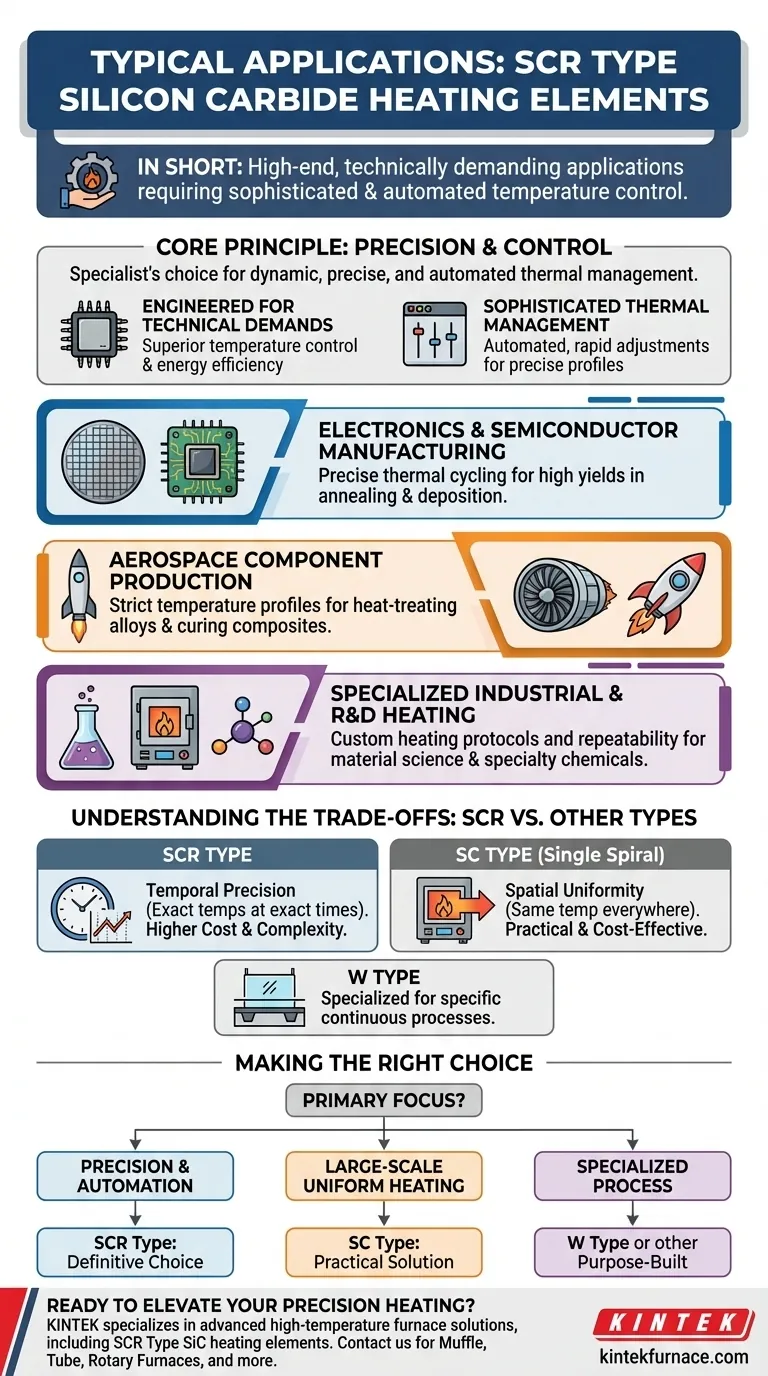 ¿Cuáles son las aplicaciones típicas de los elementos calefactores de carburo de silicio tipo SCR? Calentamiento de precisión para industrias exigentes Guía Visual