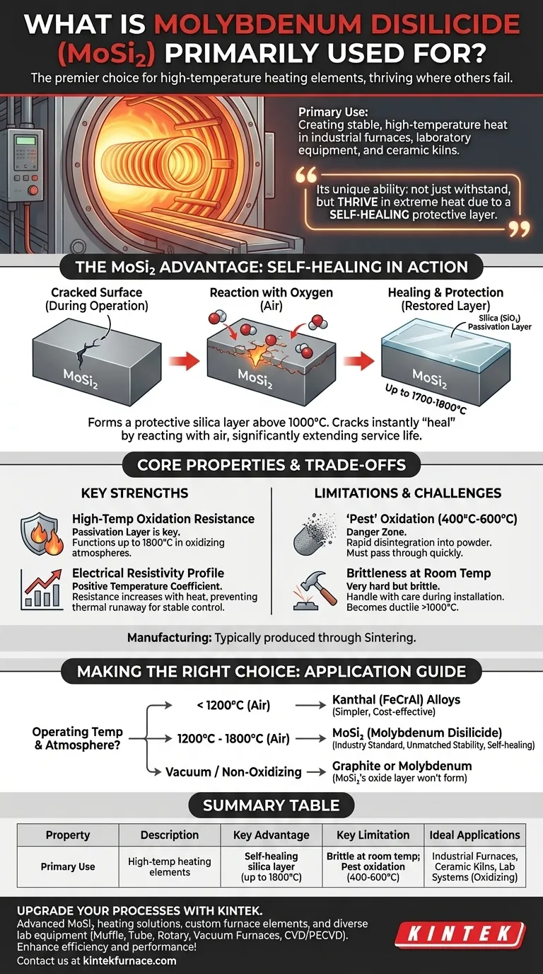 A cosa serve principalmente il disiliciuro di molibdeno (MoSi2)? Ideale per elementi riscaldanti ad alta temperatura Guida Visiva