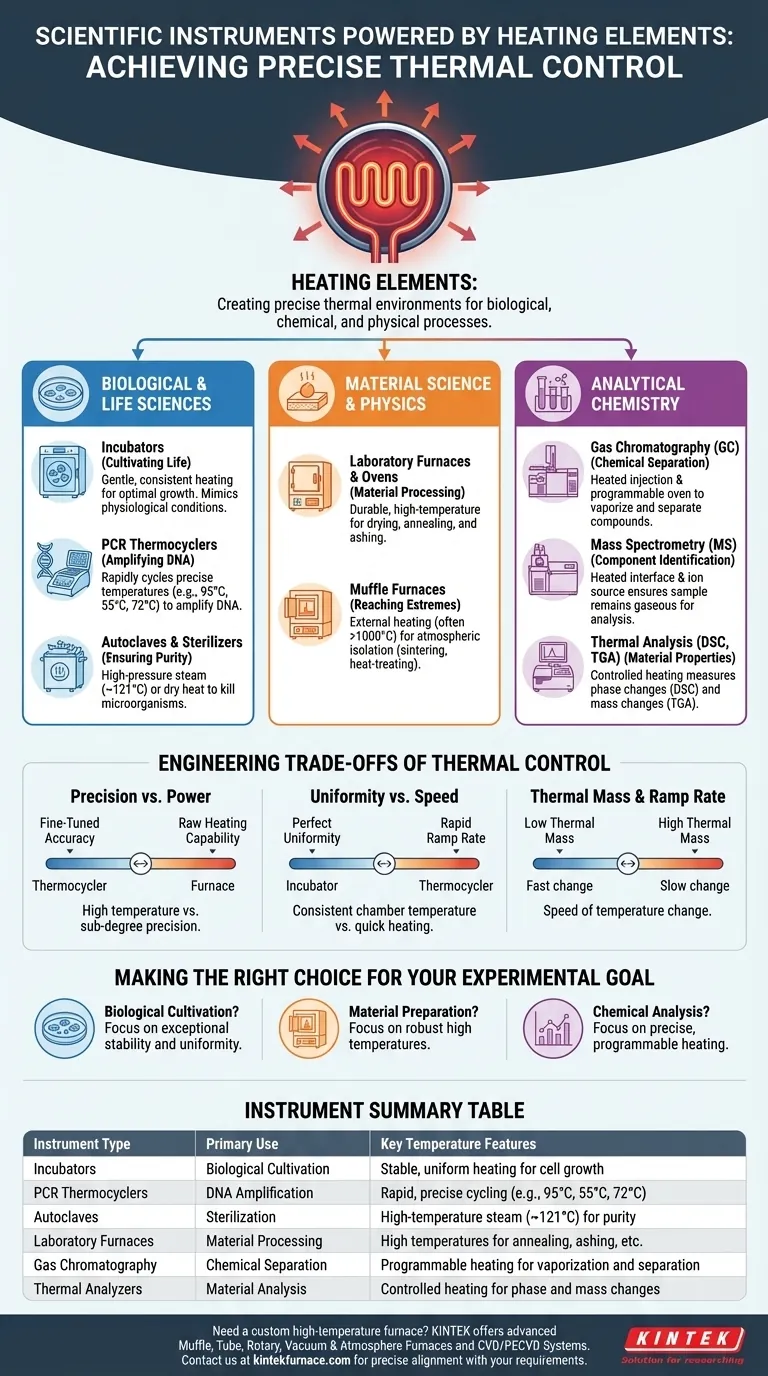 ما هي الأدوات العلمية التي تستخدم عناصر التسخين؟ أدوات أساسية للتحكم الدقيق في درجة الحرارة دليل مرئي