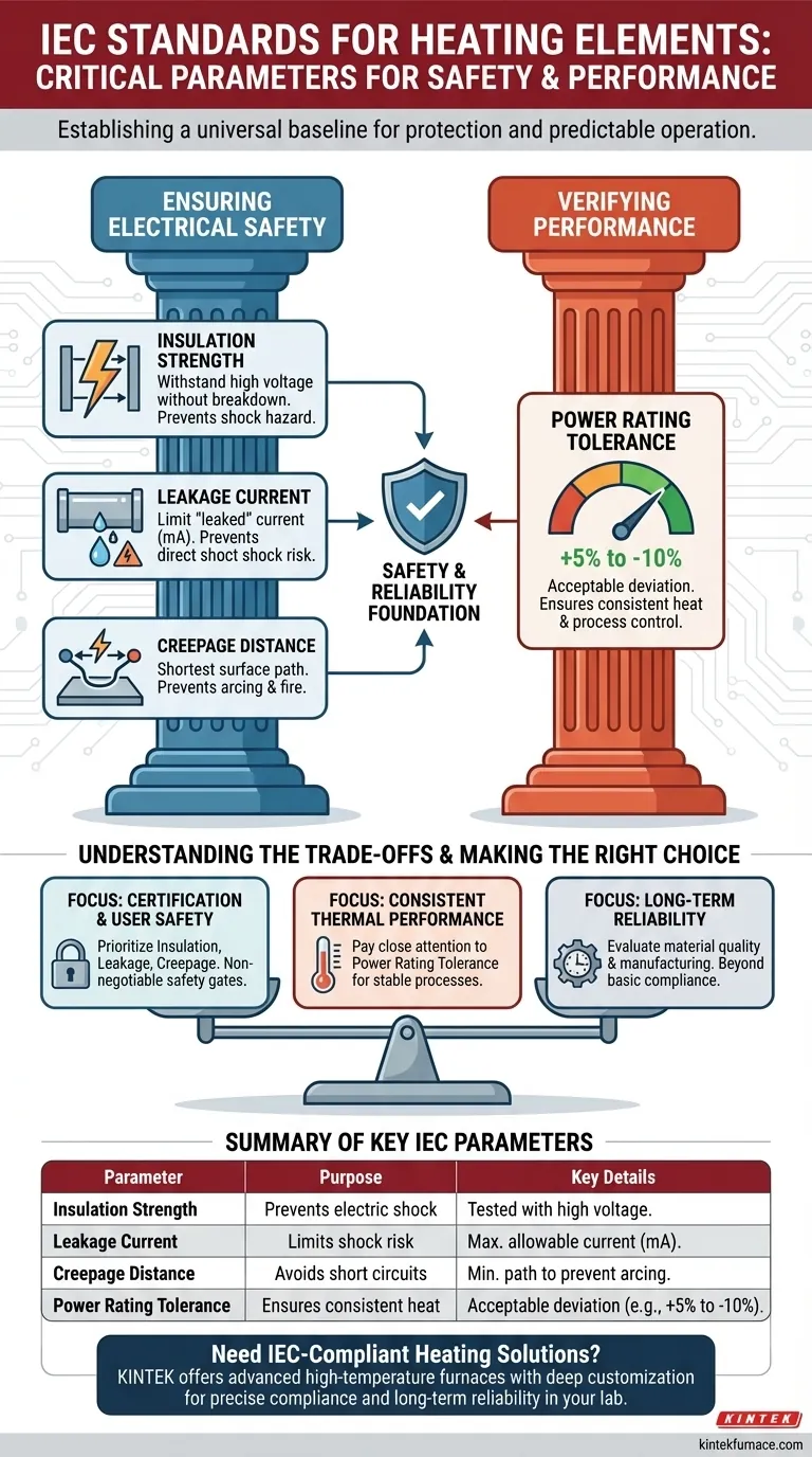 Quali parametri specifica lo standard CEI per gli elementi riscaldanti? Garantire sicurezza e prestazioni Guida Visiva