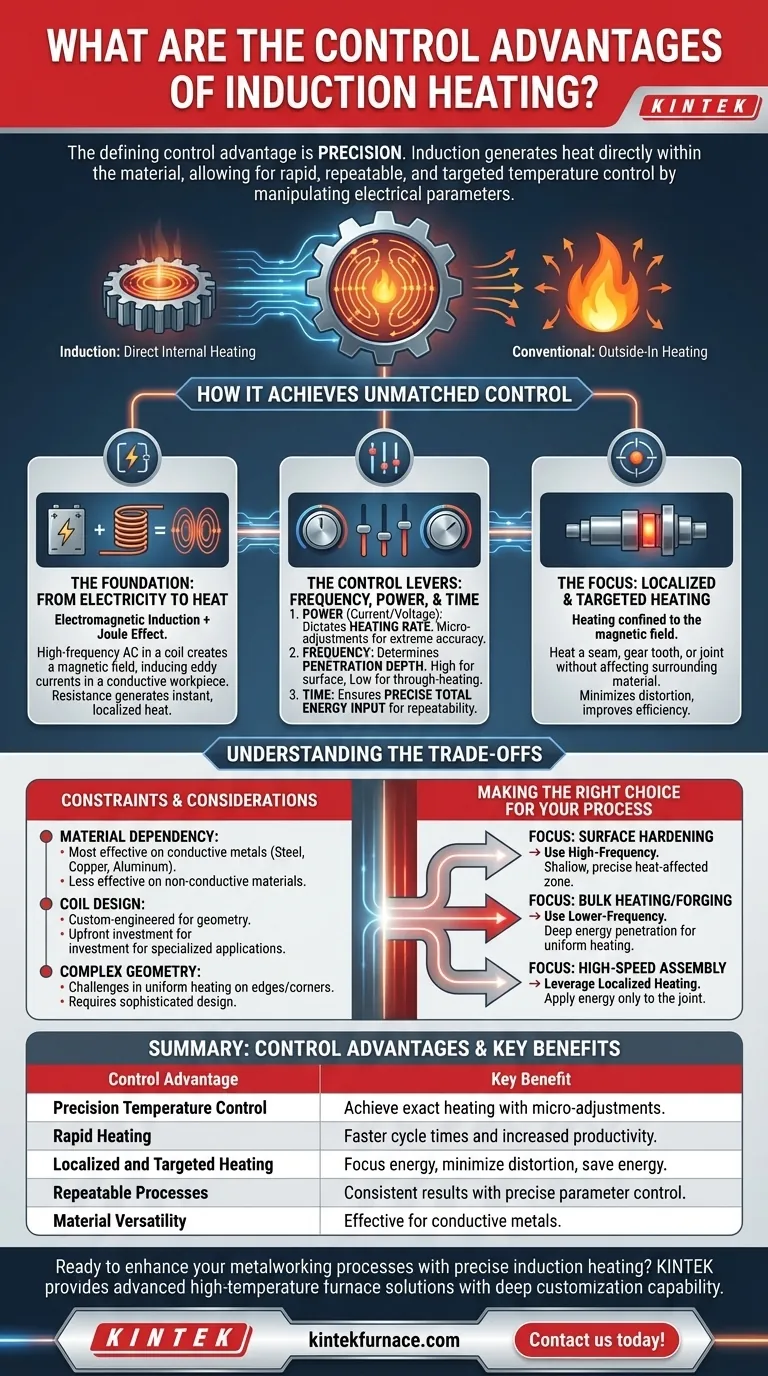 ¿Cuáles son las ventajas de control del calentamiento por inducción? Logre precisión, velocidad y eficiencia Guía Visual